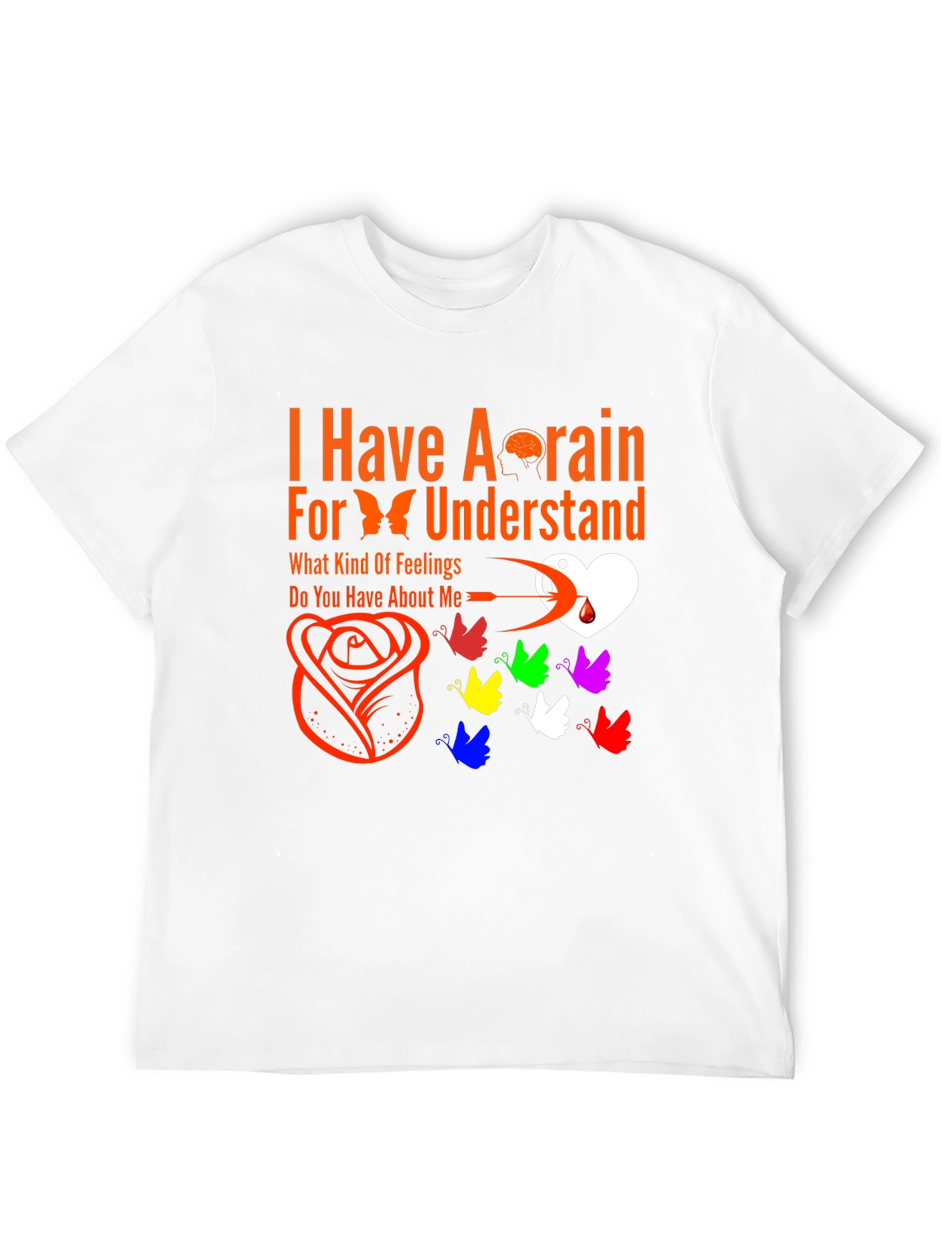 Brain & Butterfly Graphic Tee - Unique Expression