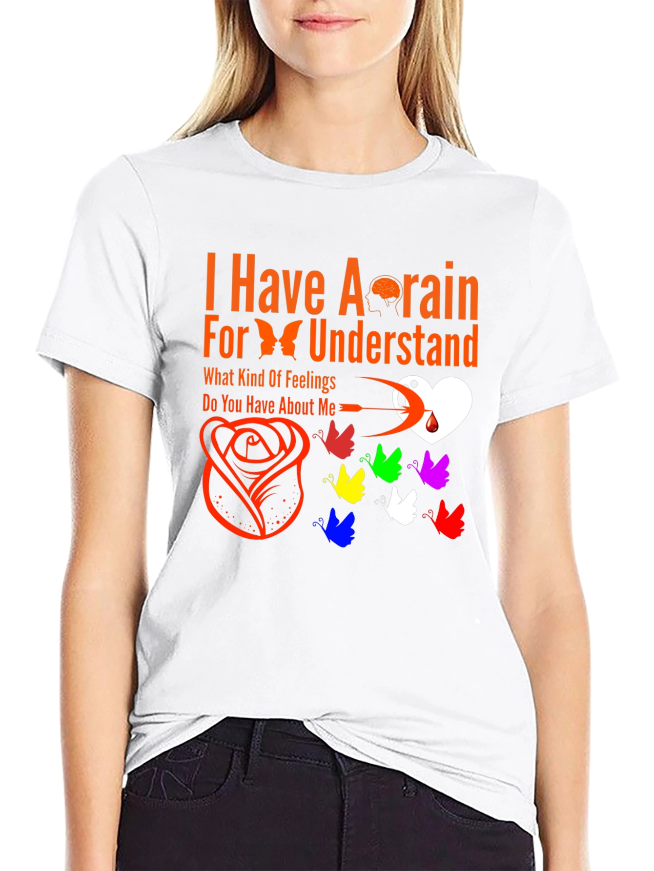 Brain & Butterfly Graphic Tee - Unique Expression