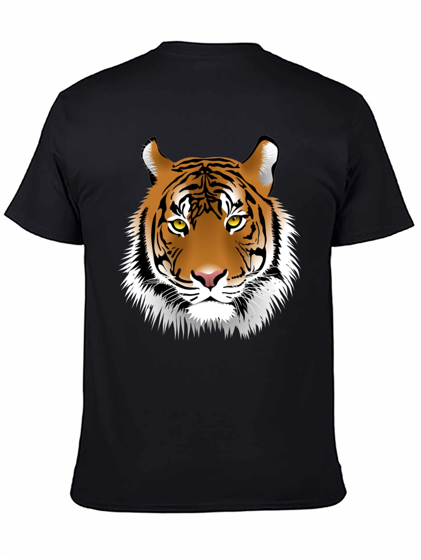 Black Tiger Graphic Tee - Fierce Animal Print Shirt
