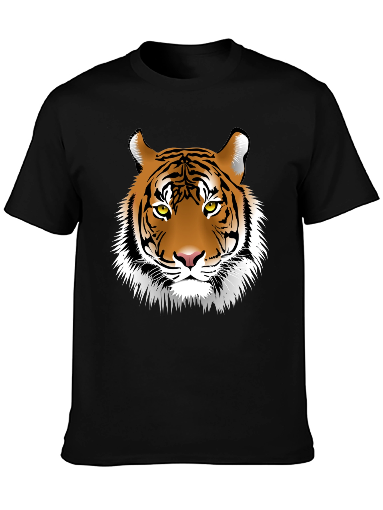 Black Tiger Graphic Tee - Fierce Animal Print Shirt