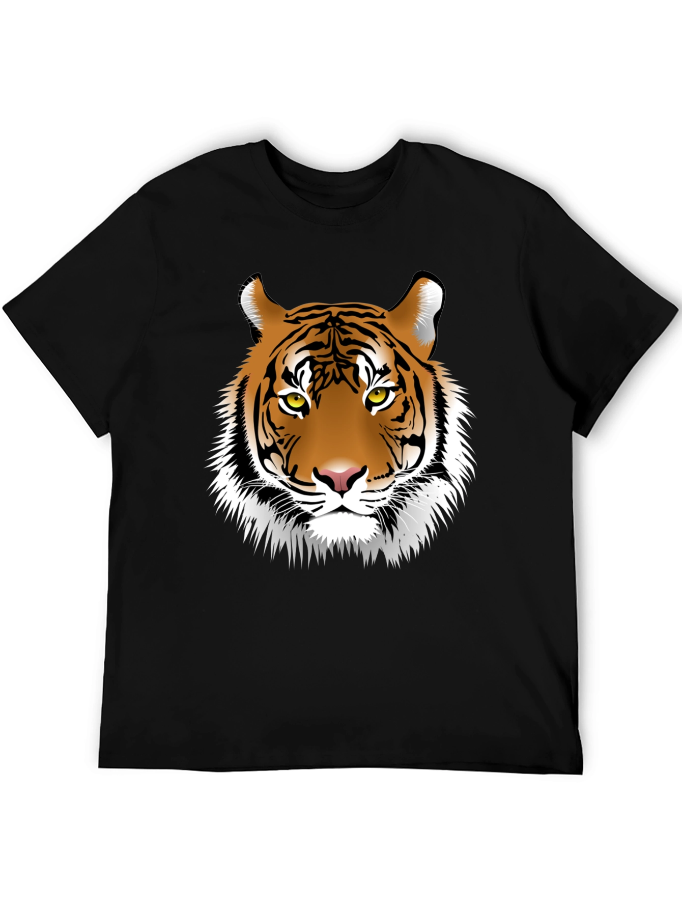 Black Tiger Graphic Tee - Fierce Animal Print Shirt