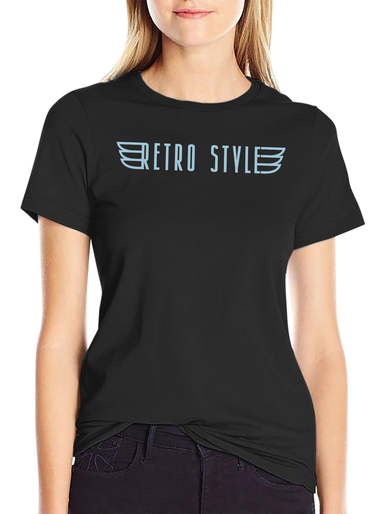Retro Style Graphic Tee - Winged Design