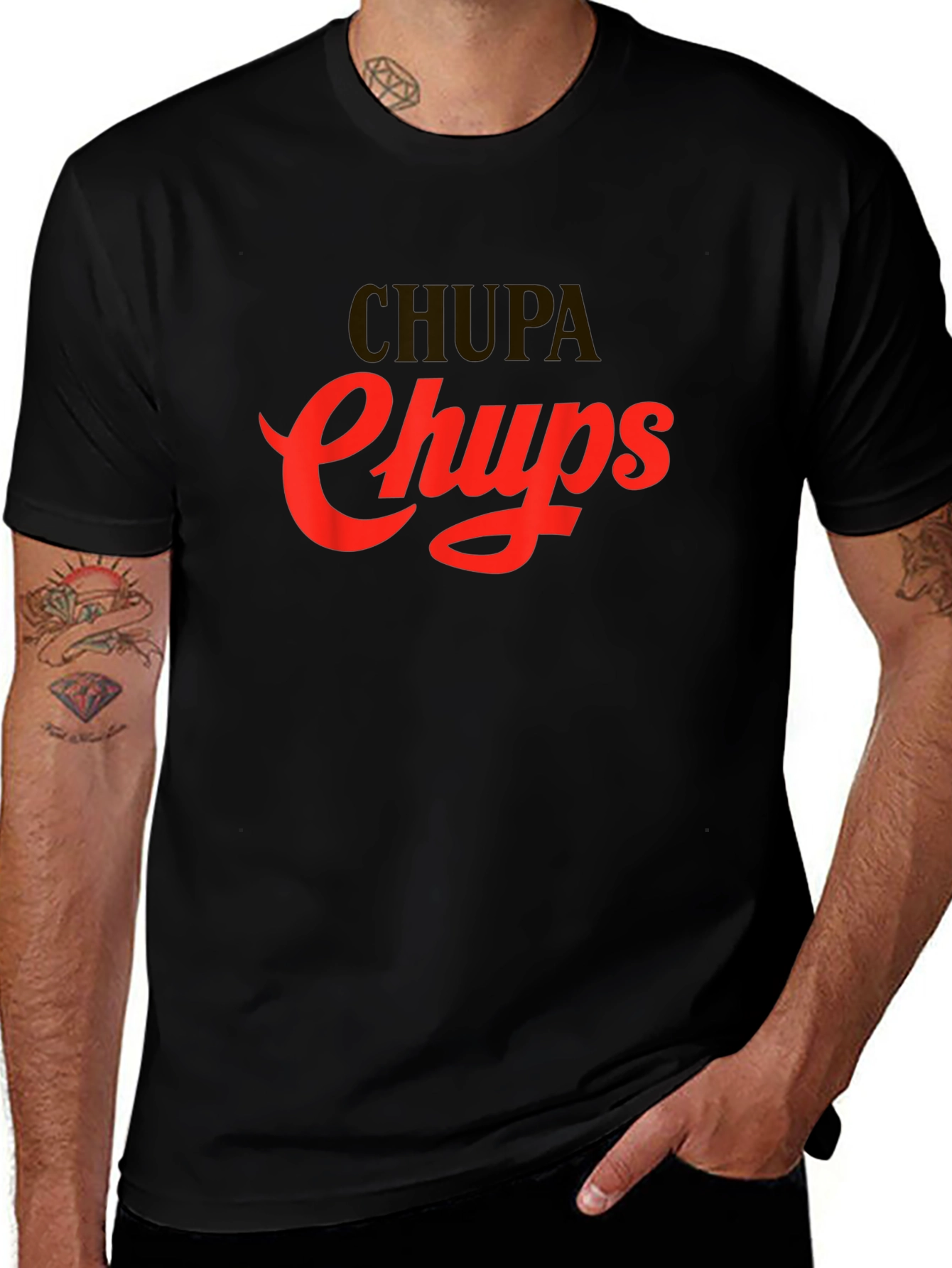 Chupa Chups Black Graphic T-Shirt