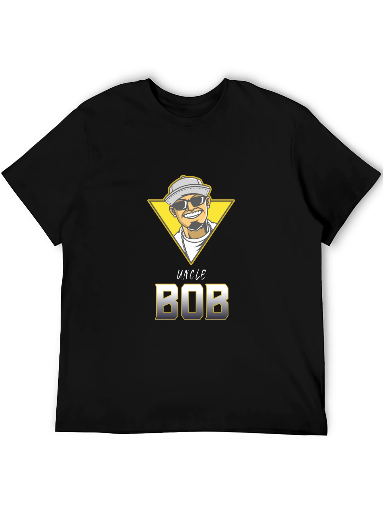 Uncle Bob Graphic T-Shirt - Unique Cartoon Design