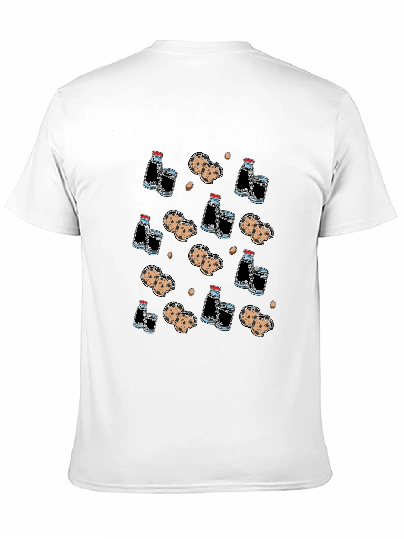 Milk and Cookies Patterned T-Shirt