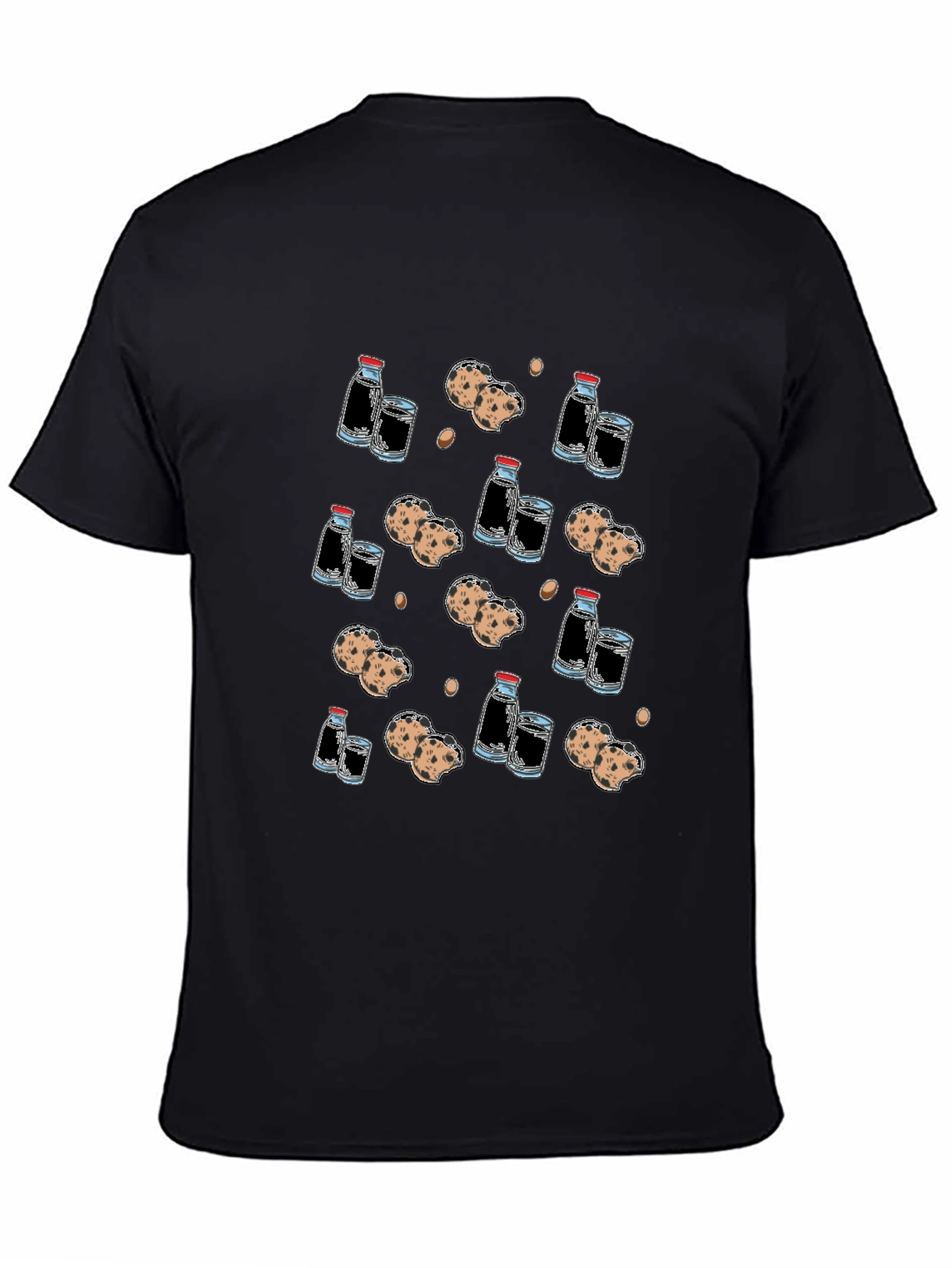 Milk and Cookies Patterned T-Shirt