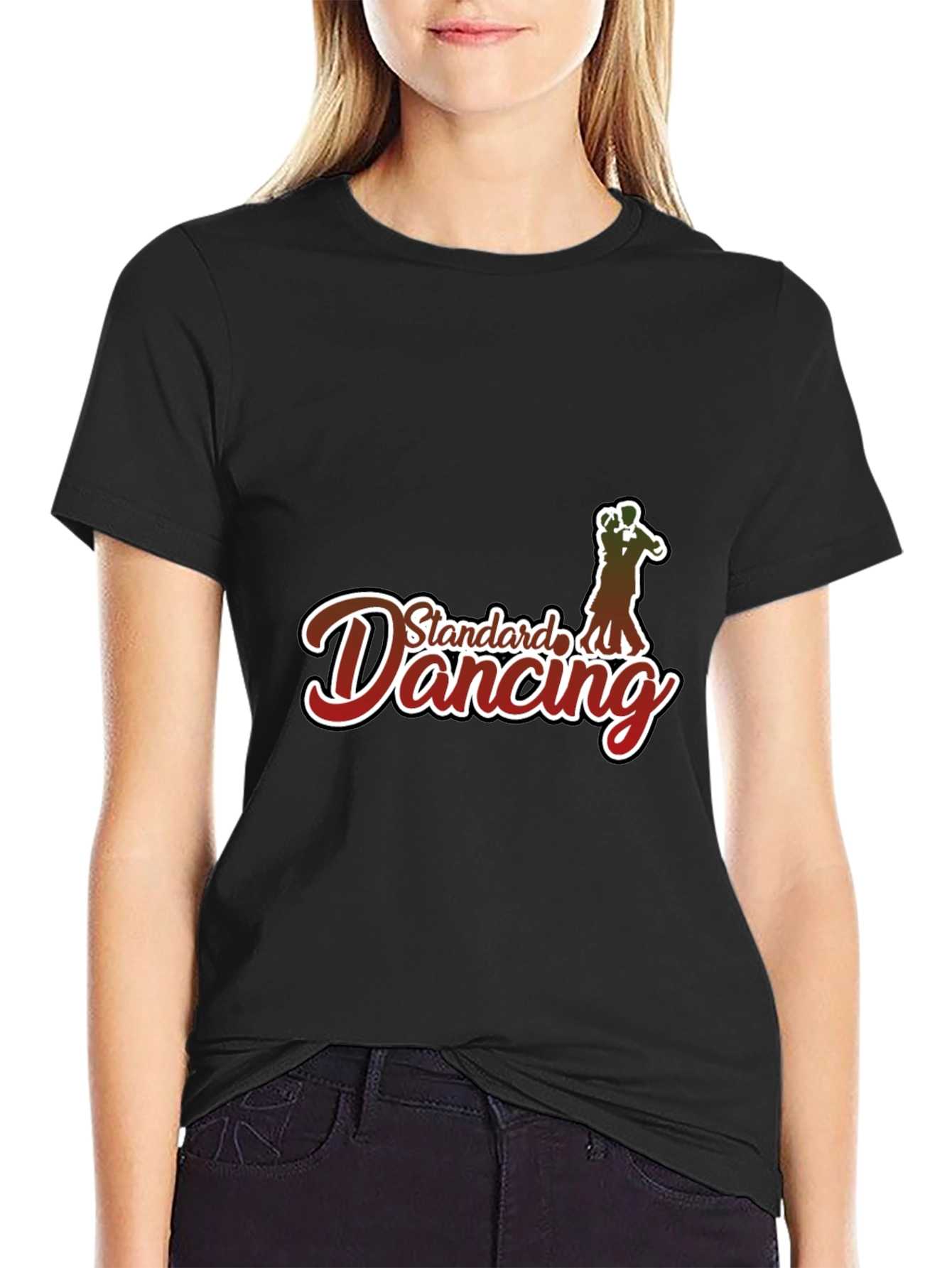 Standard Dancing Graphic Tee - Comfortable Black T-Shirt