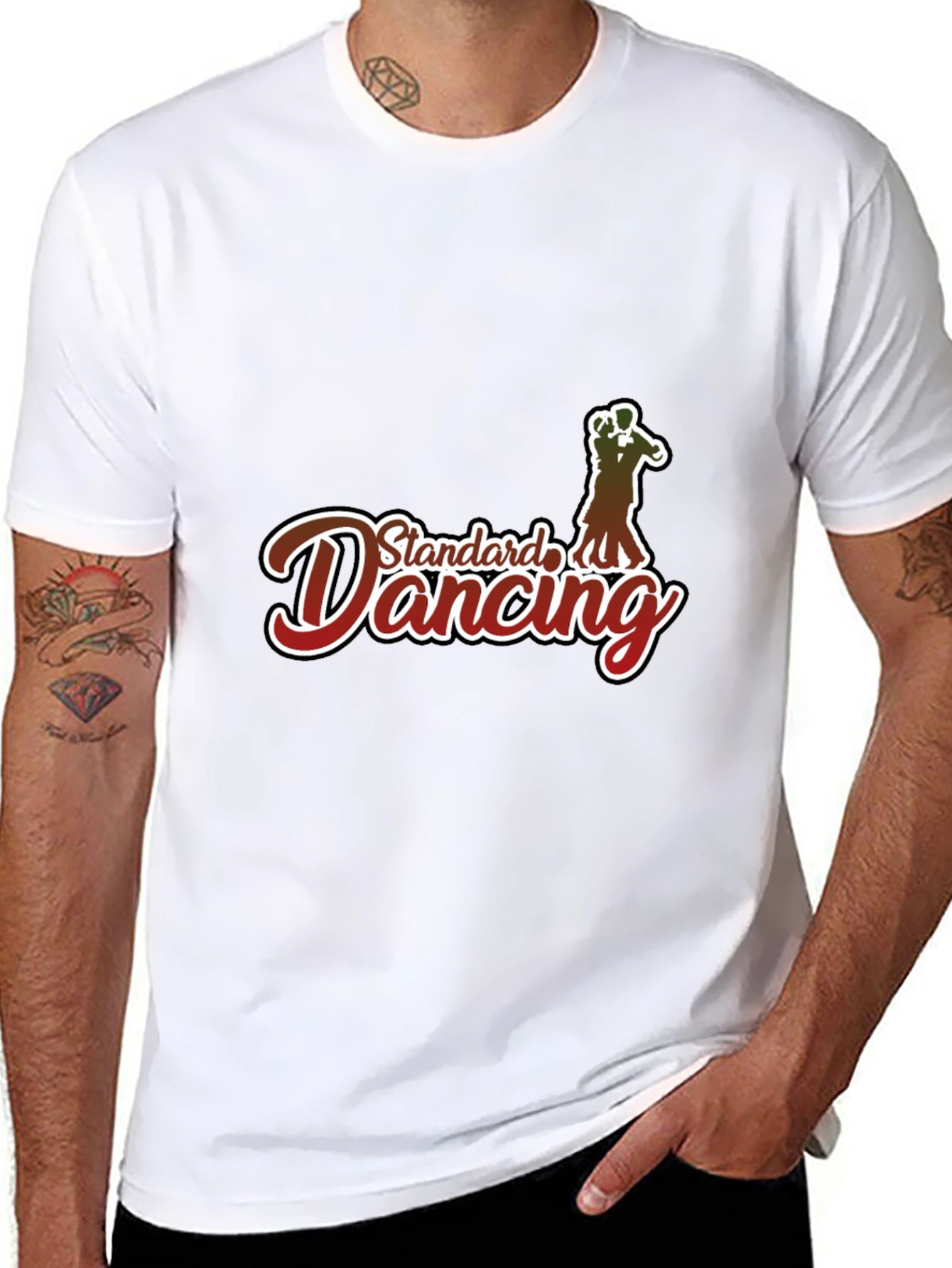 Standard Dancing Graphic Tee - Comfortable Black T-Shirt