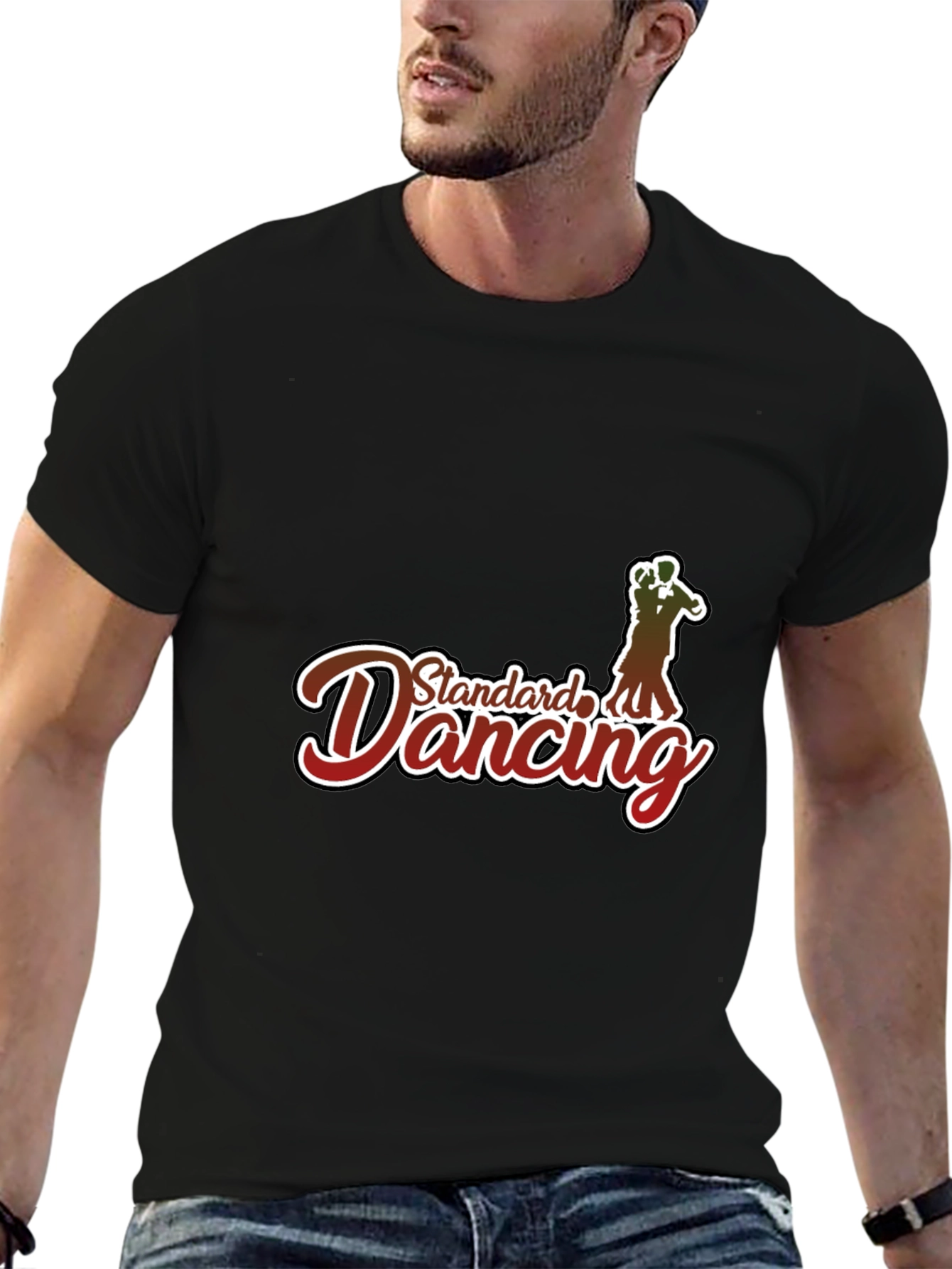 Standard Dancing Graphic Tee - Comfortable Black T-Shirt