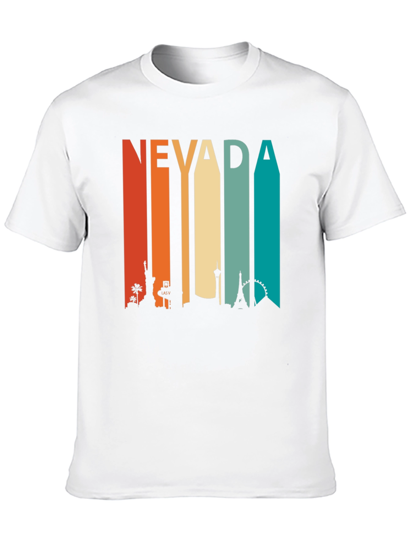 Nevada Striped Cityscape Graphic T-Shirt