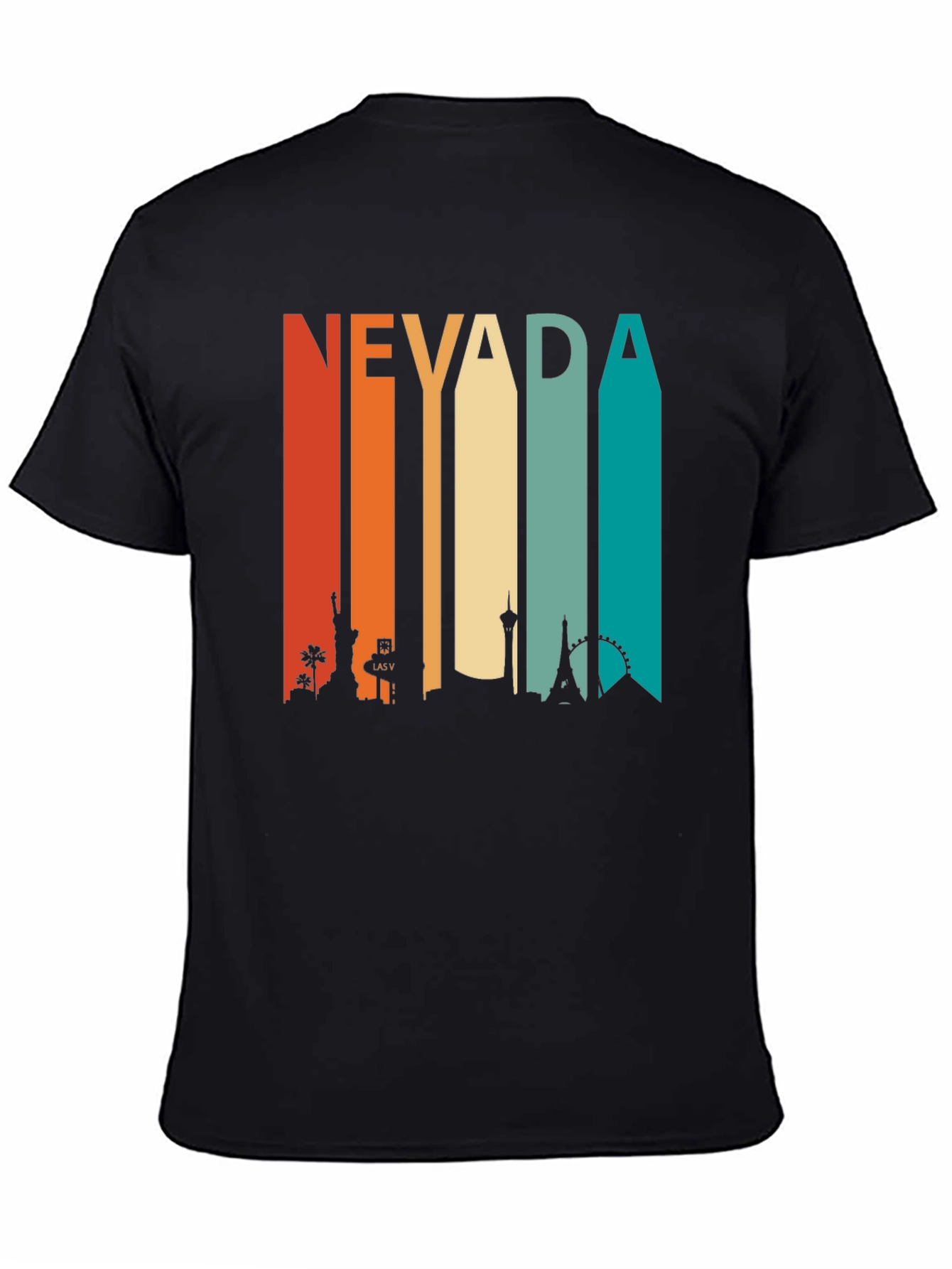 Nevada Striped Cityscape Graphic T-Shirt