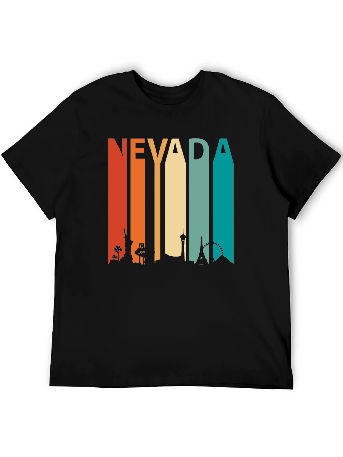 Nevada Striped Cityscape Graphic T-Shirt