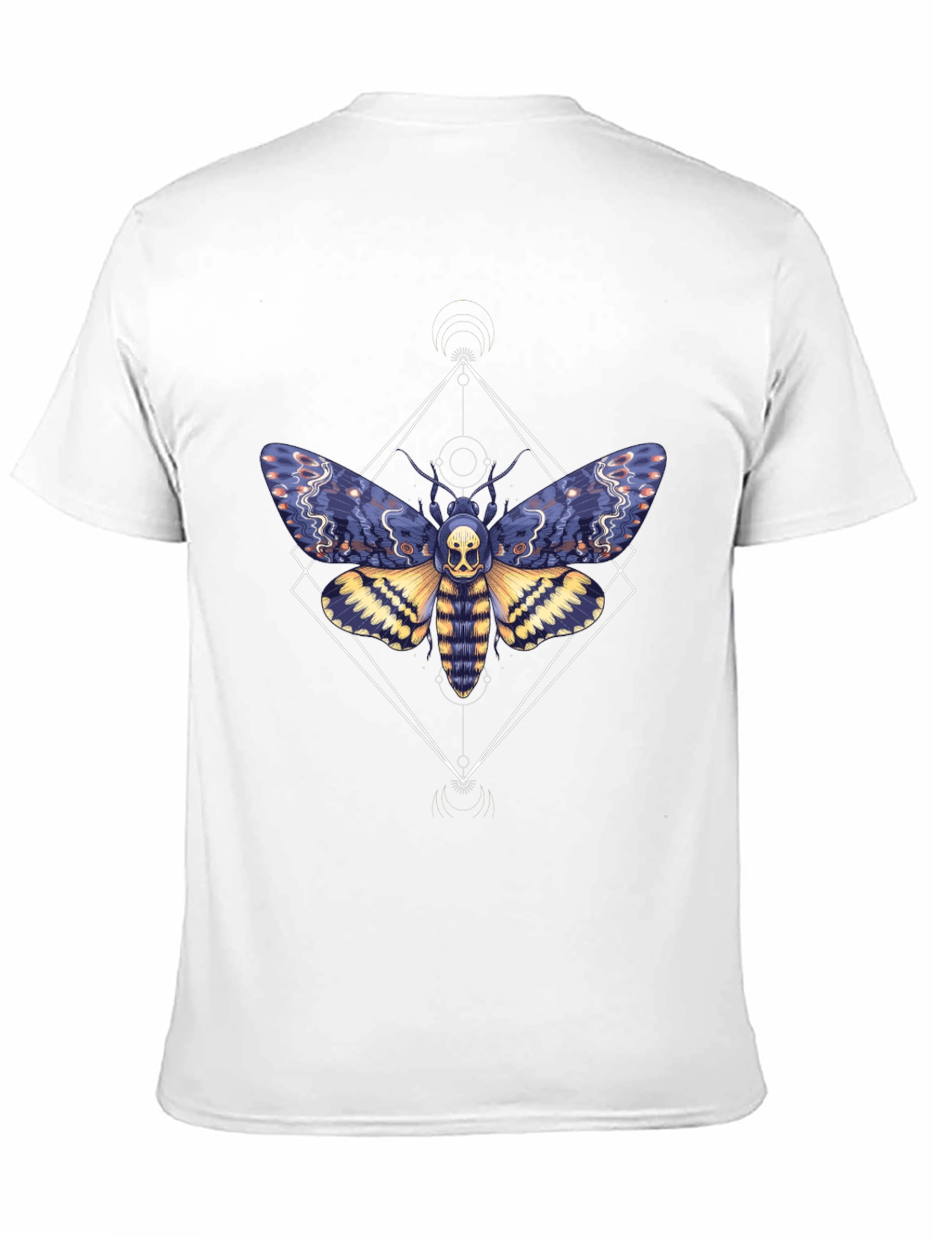 Moth Skull Graphic Tee - Black