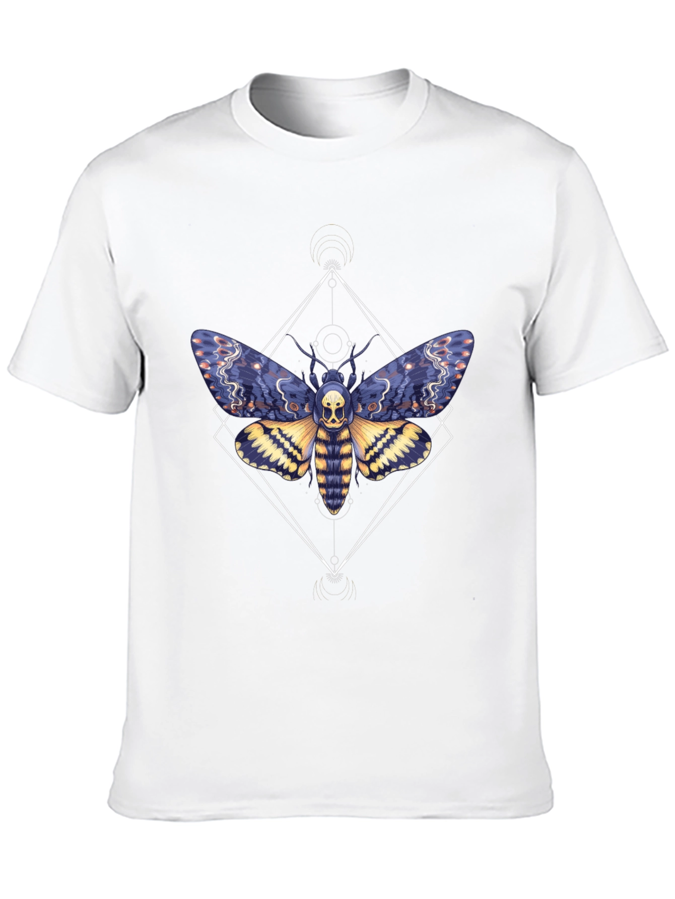Moth Skull Graphic Tee - Black