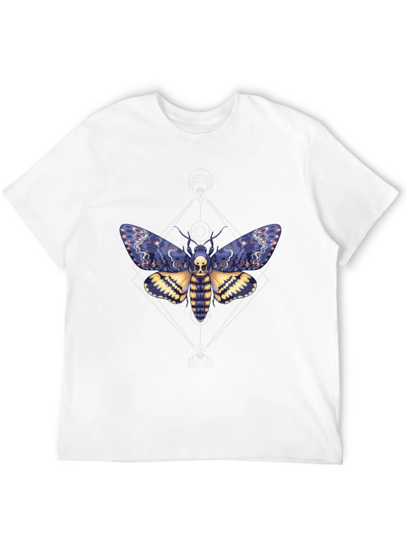 Moth Skull Graphic Tee - Black