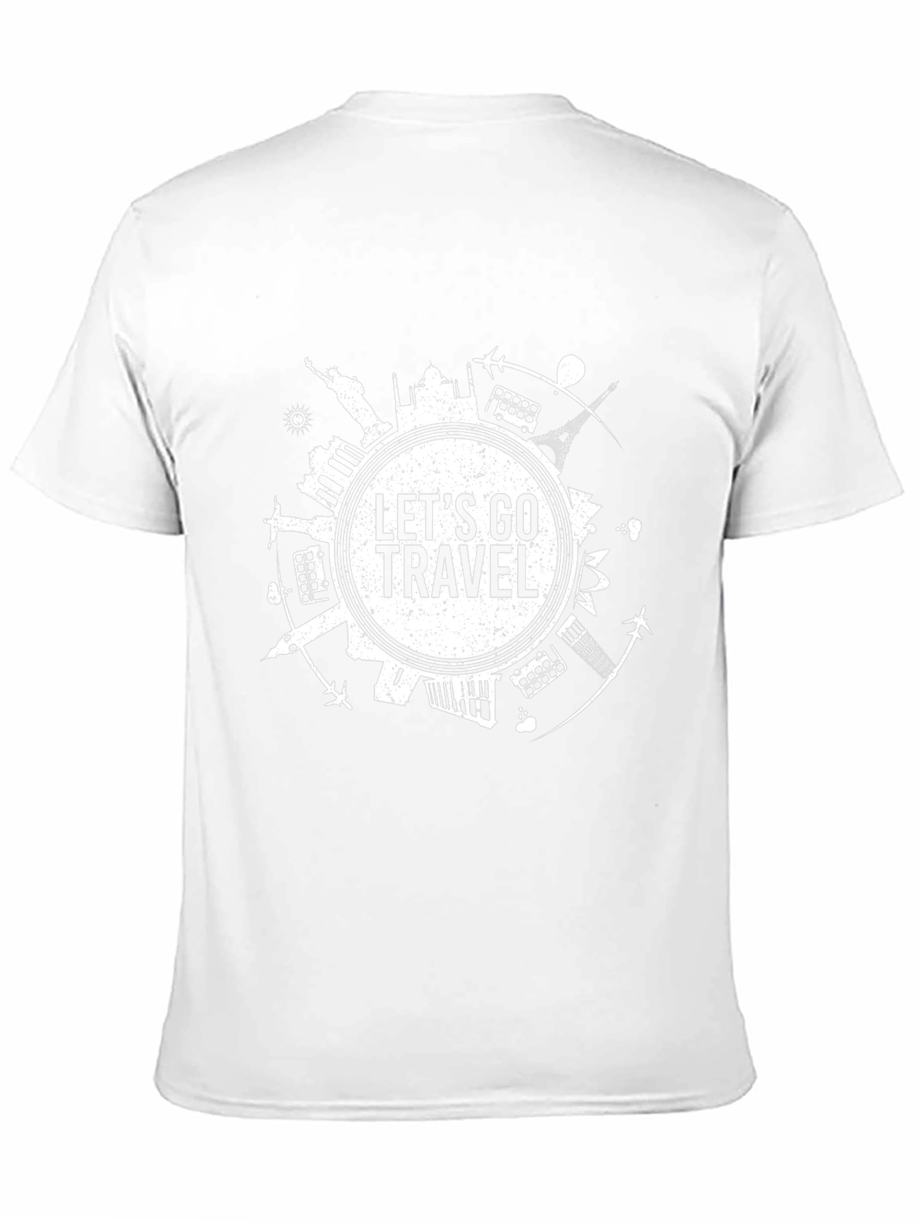Lets Go Travel Graphic Tee - Black Cotton T-Shirt