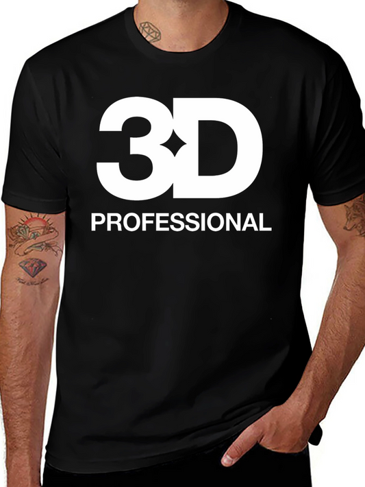 3D Professional Black T-Shirt