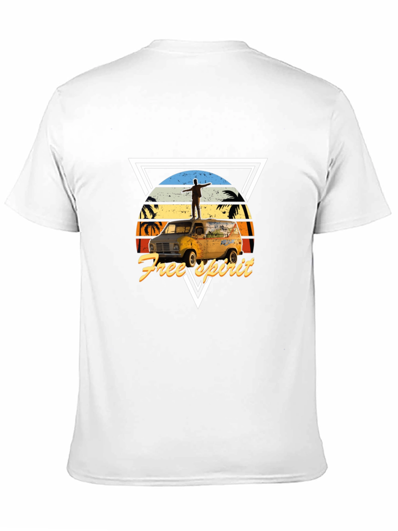 Free Spirit Van Graphic Tee - Black Cotton Blend