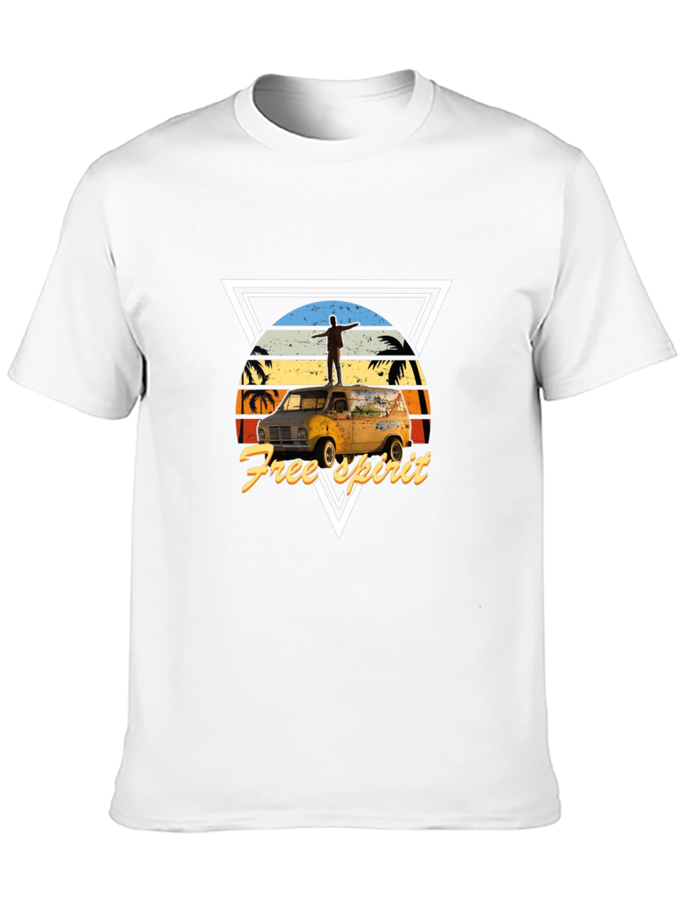 Free Spirit Van Graphic Tee - Black Cotton Blend