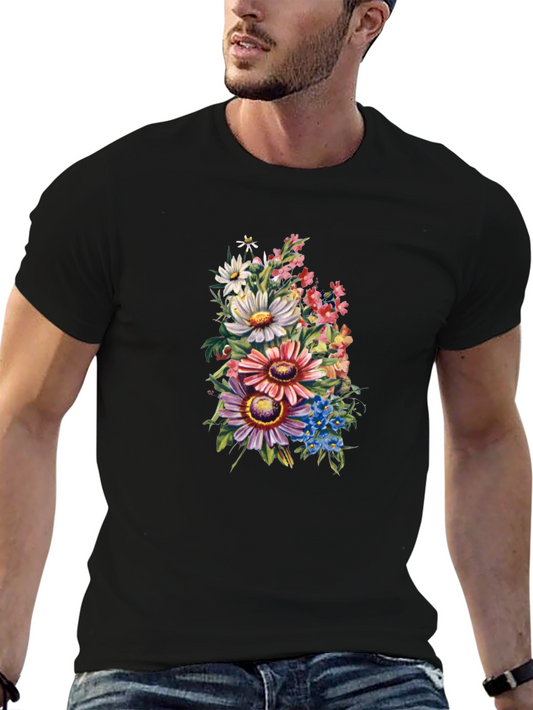 Floral Bouquet Graphic T-Shirt - Unique Design