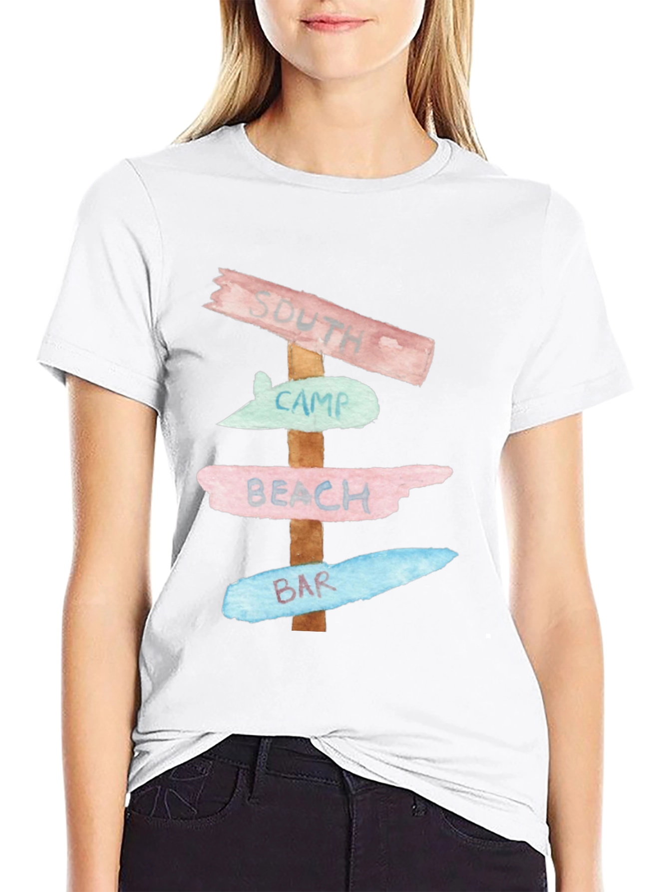 South Camp Beach Bar Signpost T-Shirt