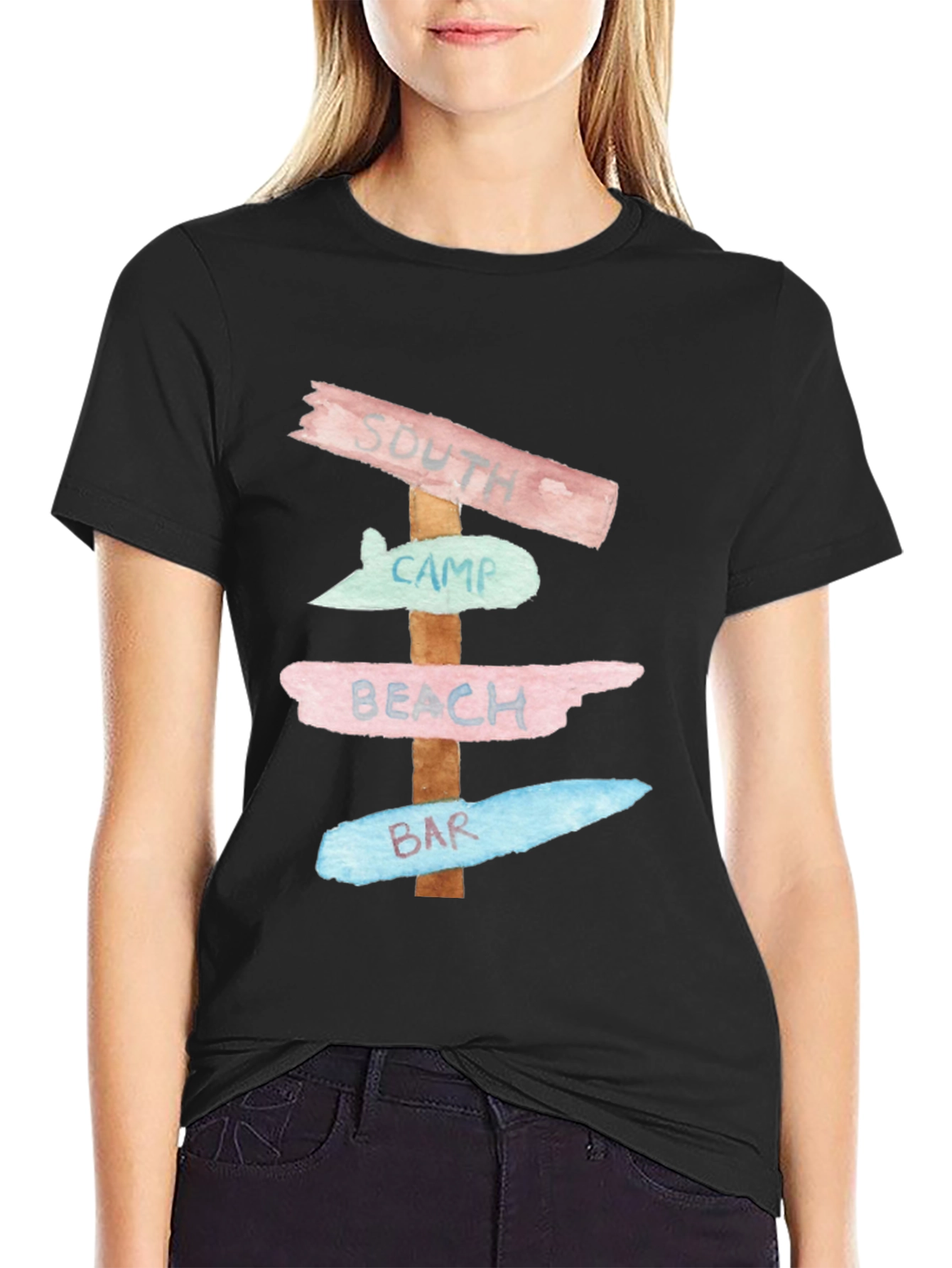South Camp Beach Bar Signpost T-Shirt