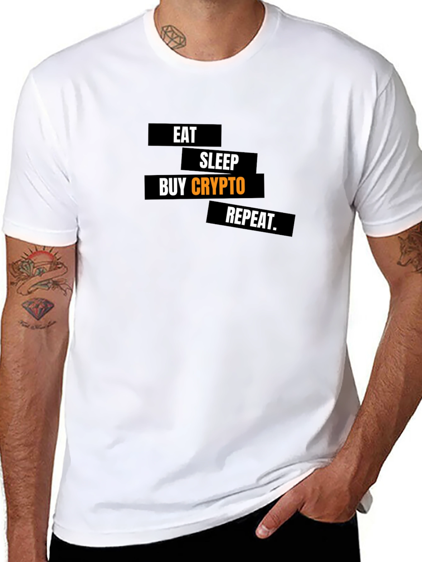 Eat Sleep Buy Crypto Repeat Black T-Shirt