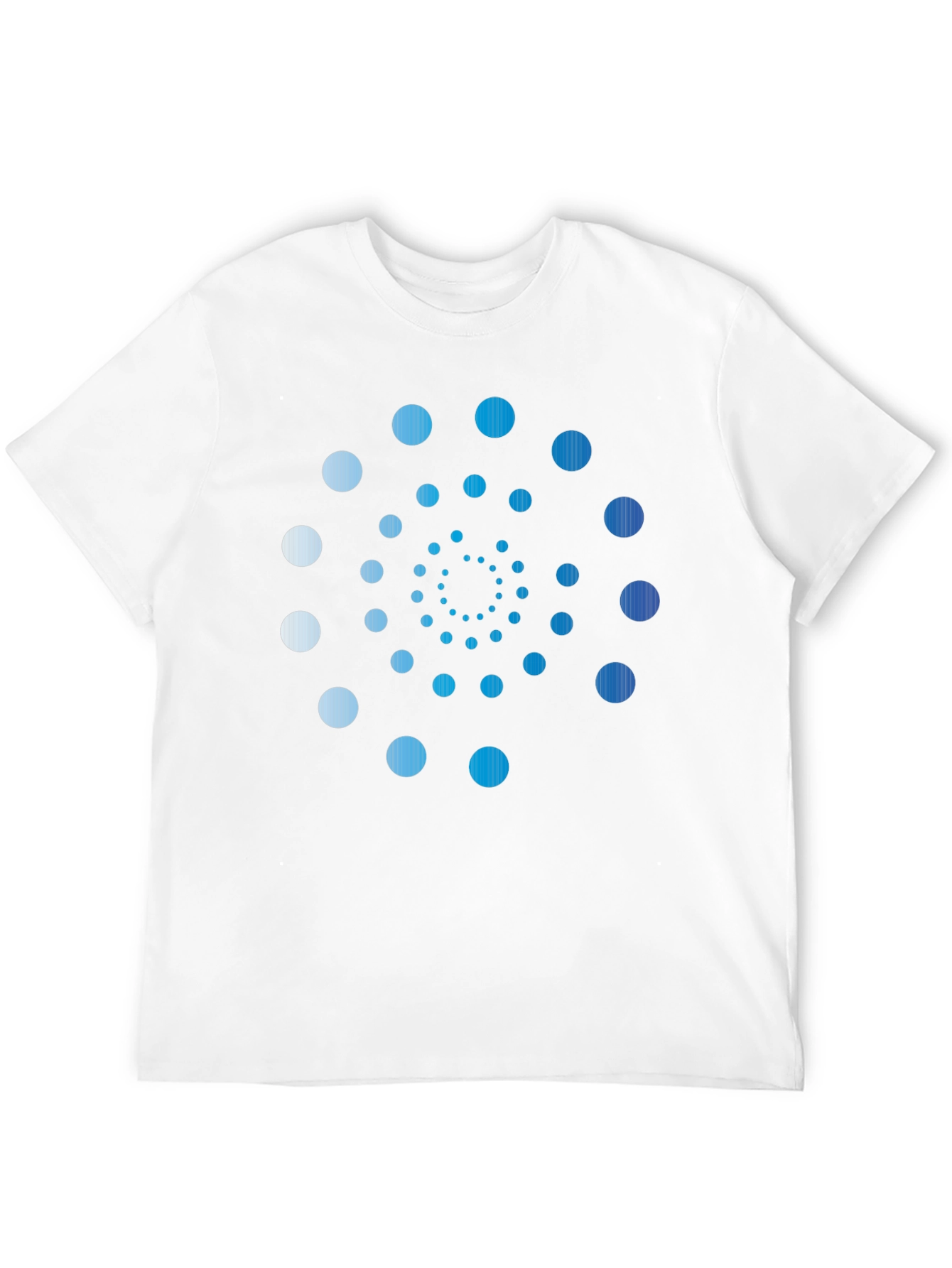 Stylish Spiral Dot Pattern Black T-Shirt