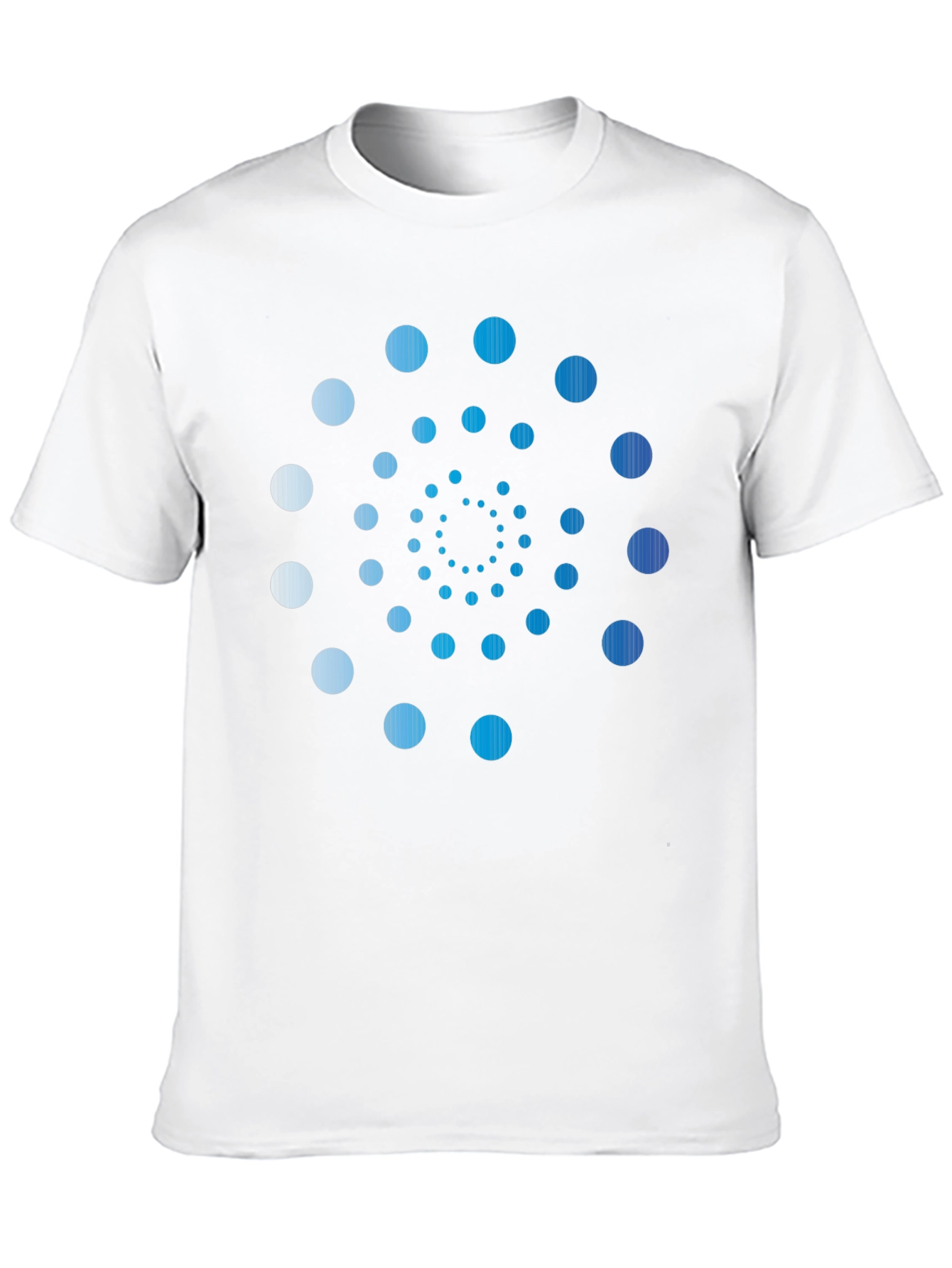 Stylish Spiral Dot Pattern Black T-Shirt
