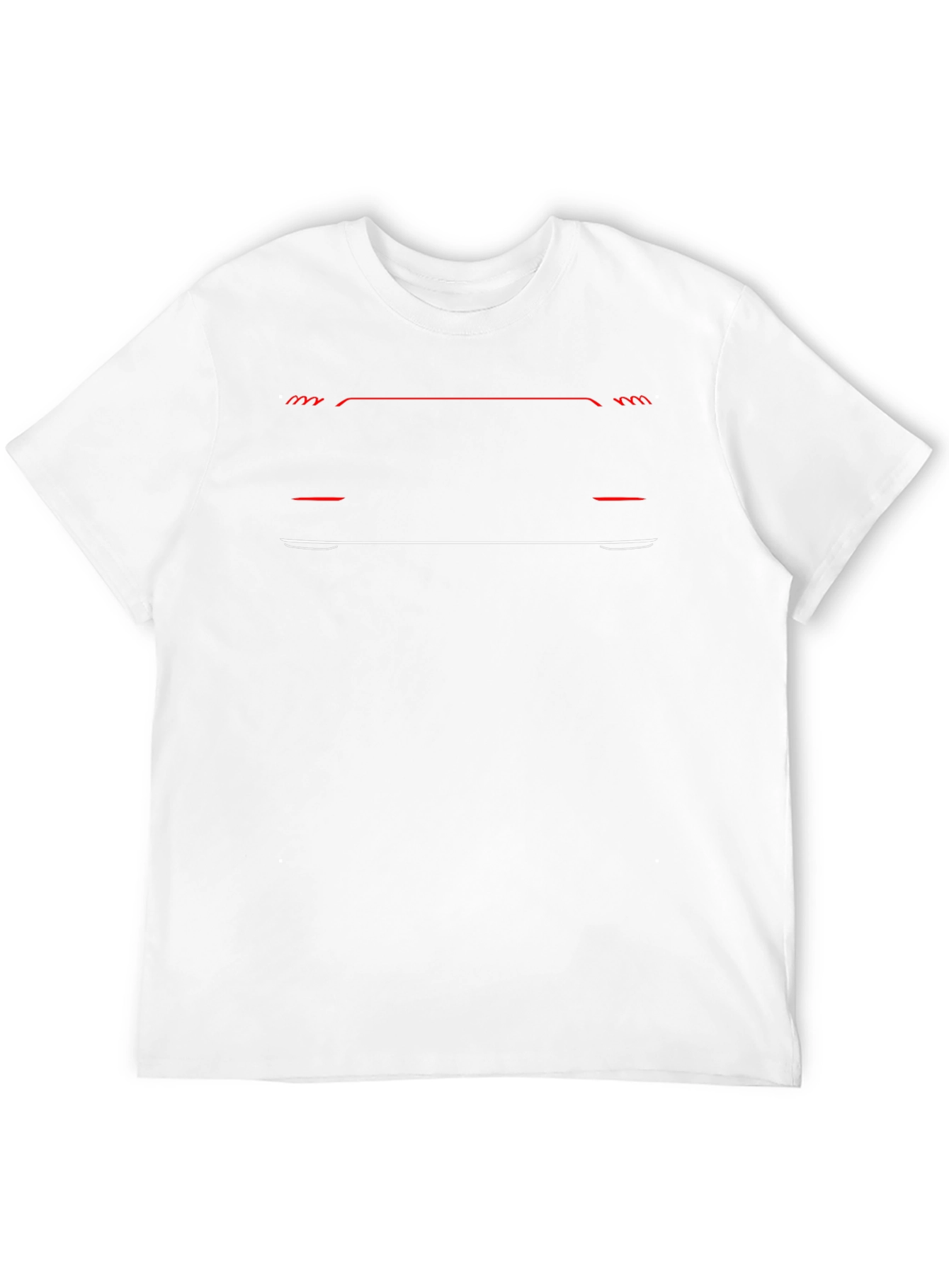 Sleek Car Outline Black T-Shirt