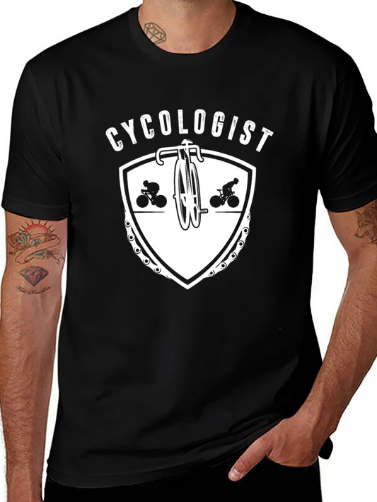 Cycologist Graphic Tee - Black Cotton Bicycle Lover T-Shirt