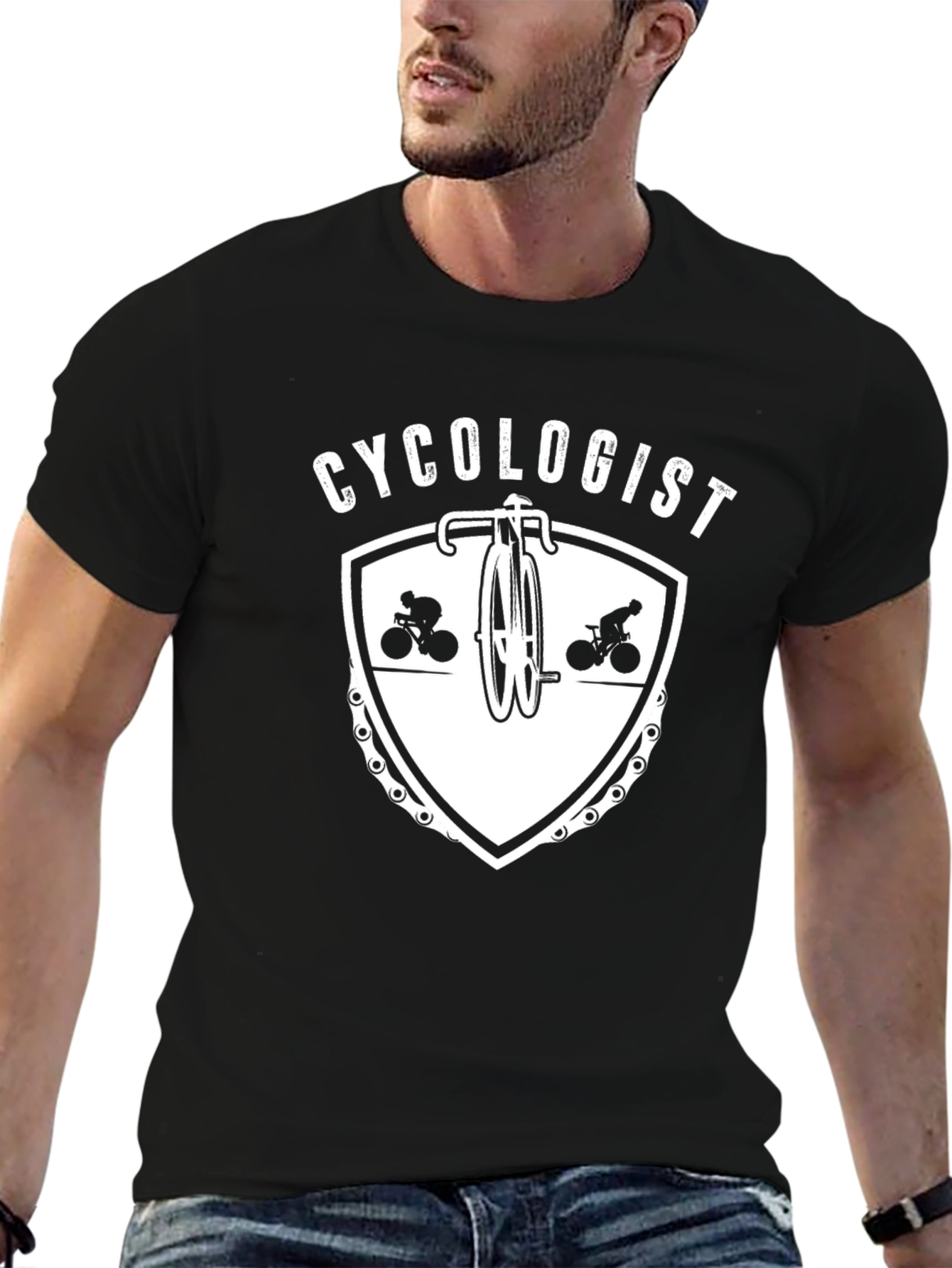 Cycologist Graphic Tee - Black Cotton Bicycle Lover T-Shirt