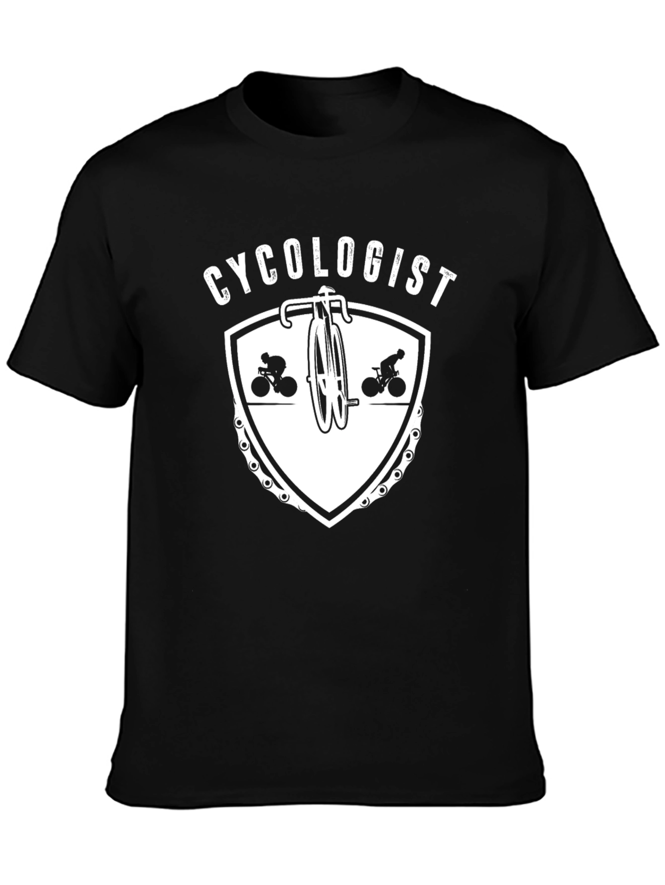 Cycologist Graphic Tee - Black Cotton Bicycle Lover T-Shirt