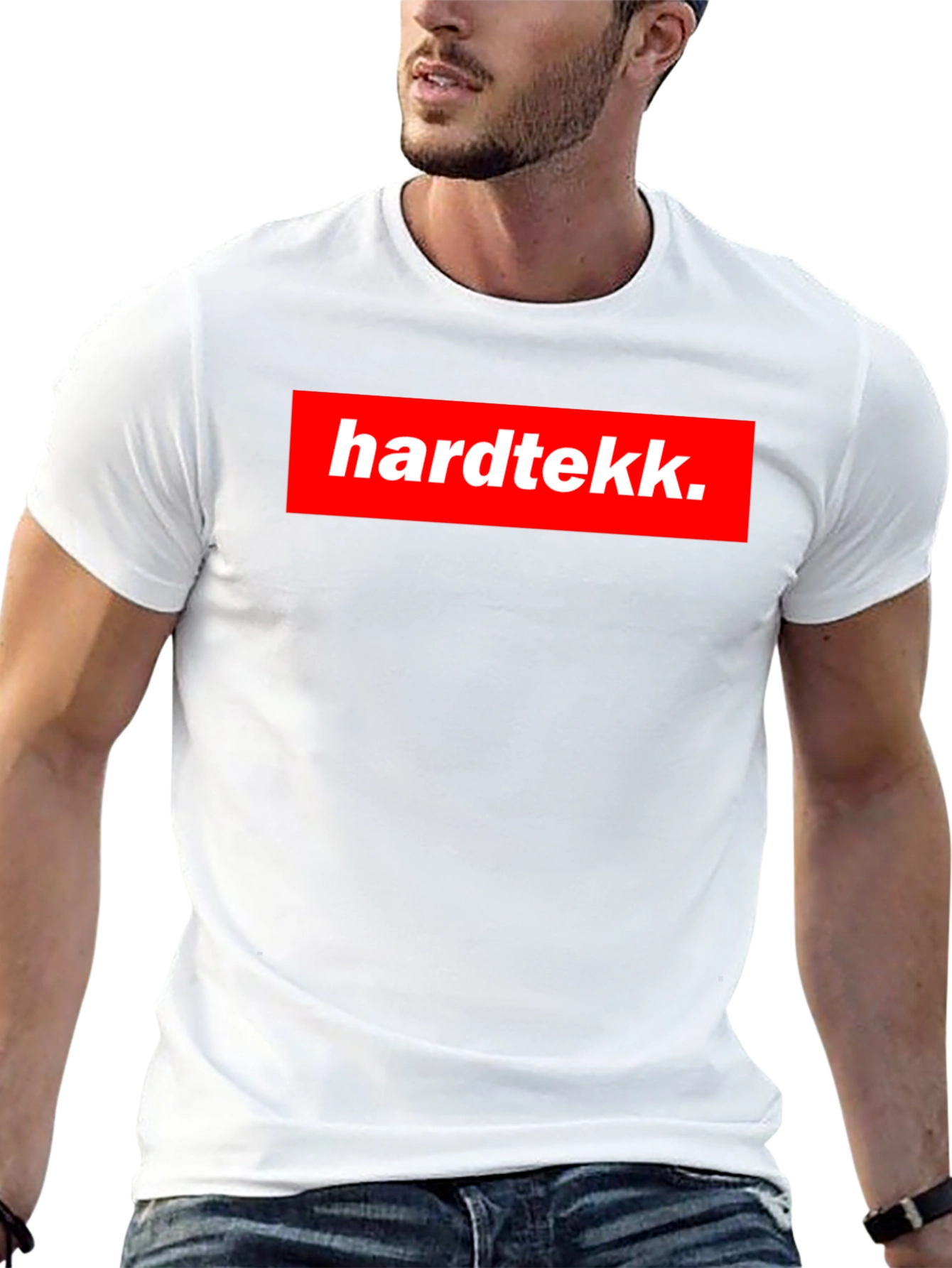Hardtekk. Box Logo T-Shirt - Bold Streetwear