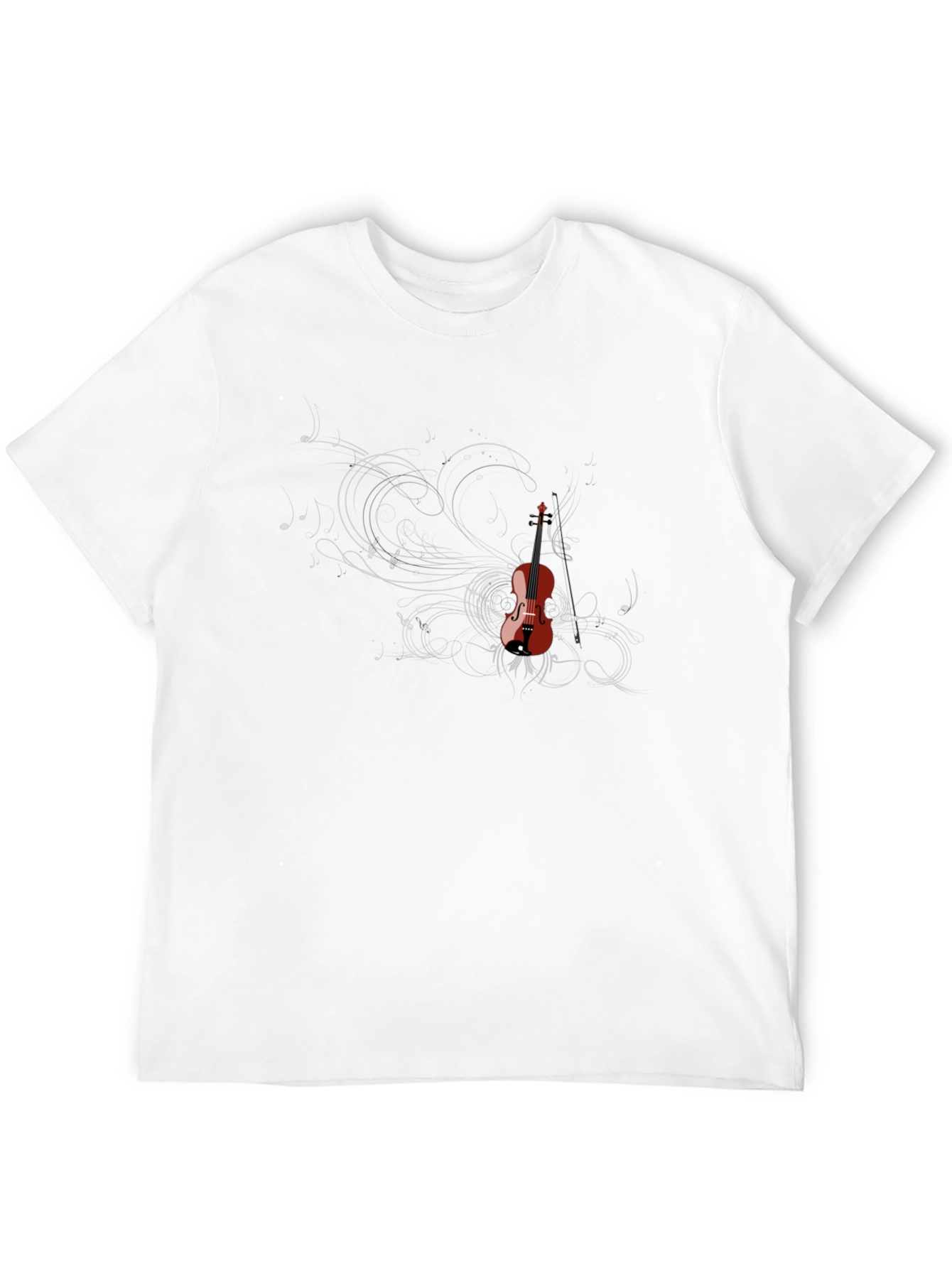 Violin Graphic Tee - Music Lovers Black T-Shirt