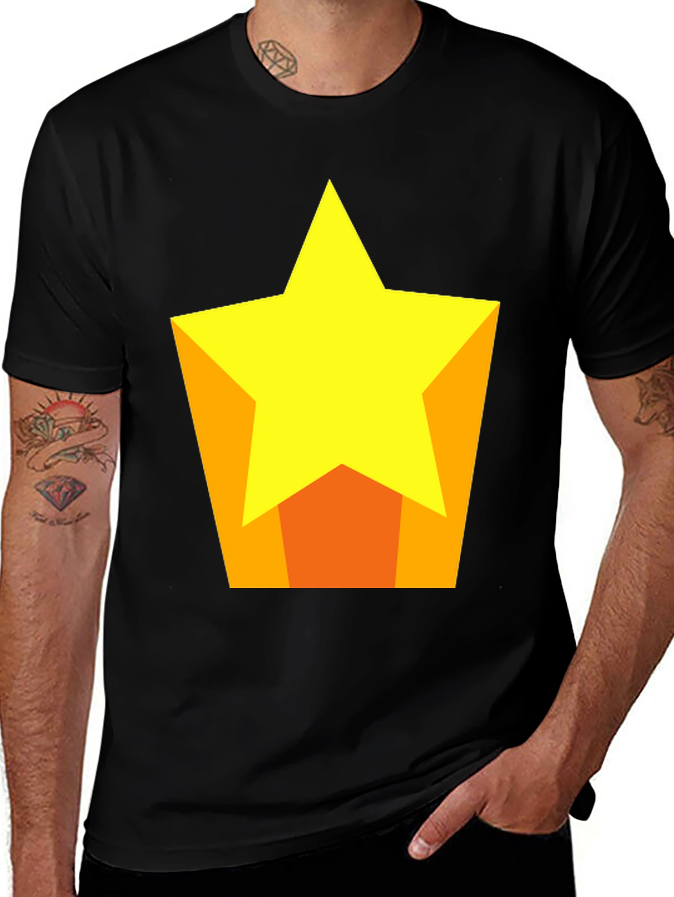 Star Graphic Black T-Shirt | Casual Comfort