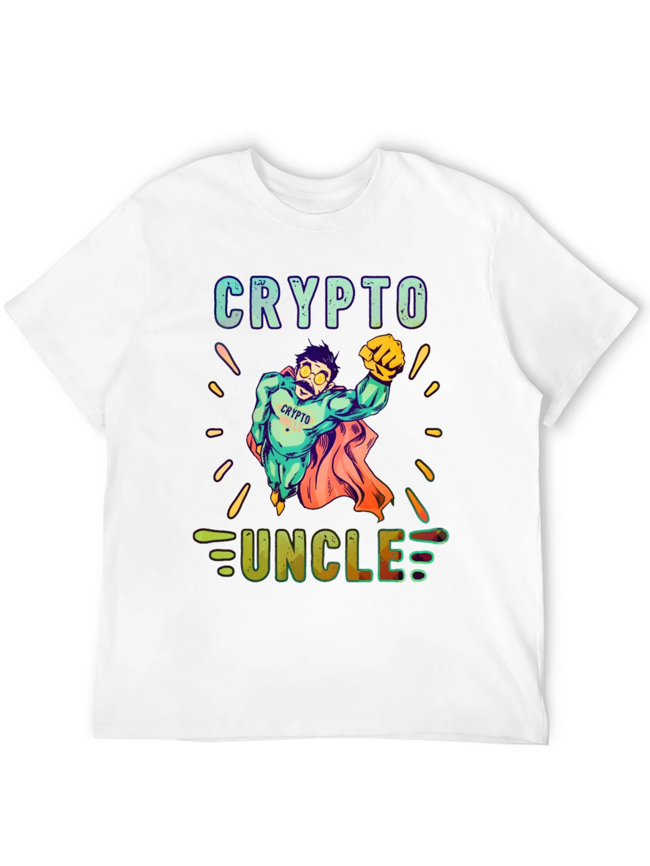 Crypto Uncle T-Shirt - Superhero Design
