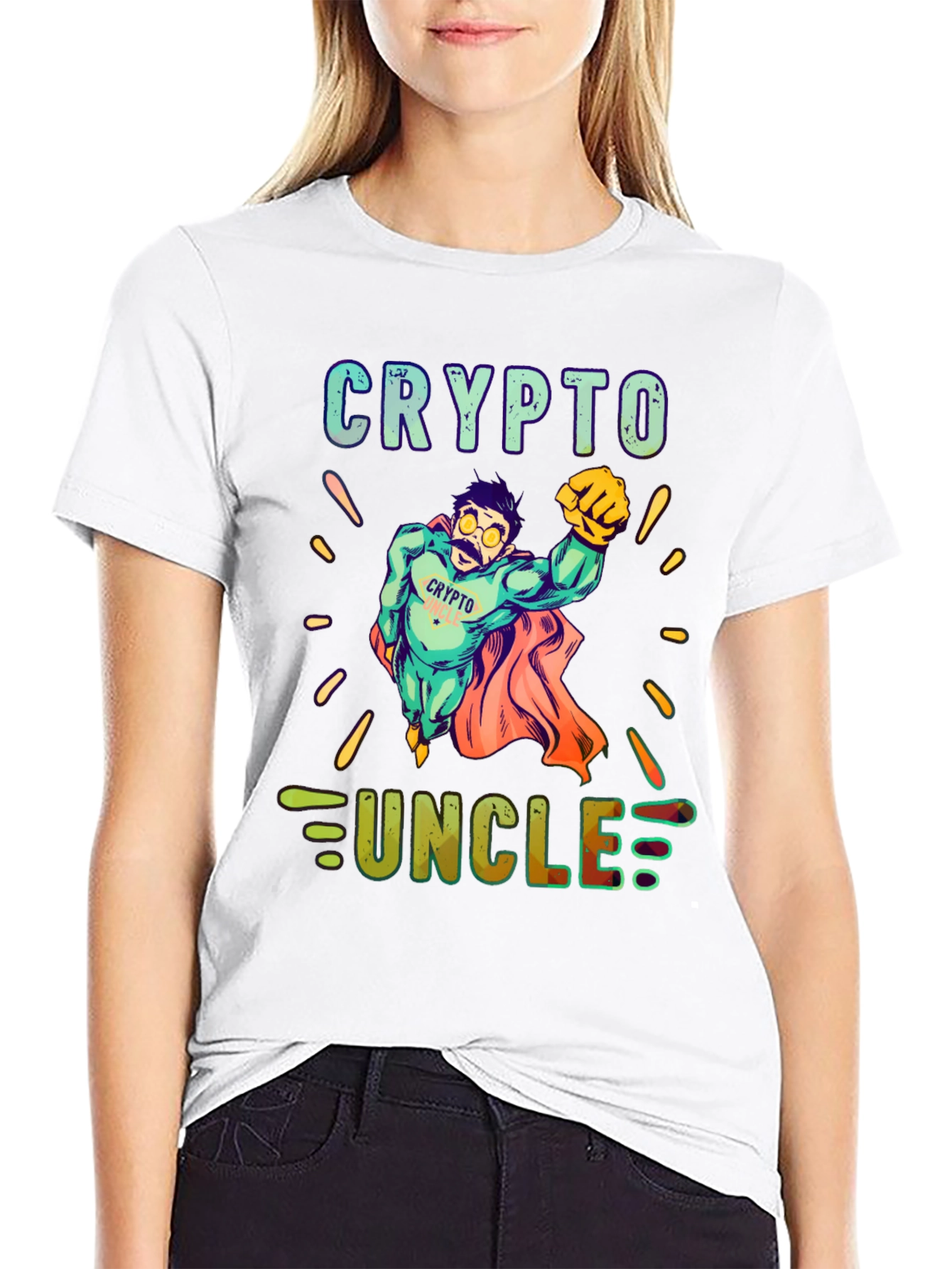 Crypto Uncle T-Shirt - Superhero Design