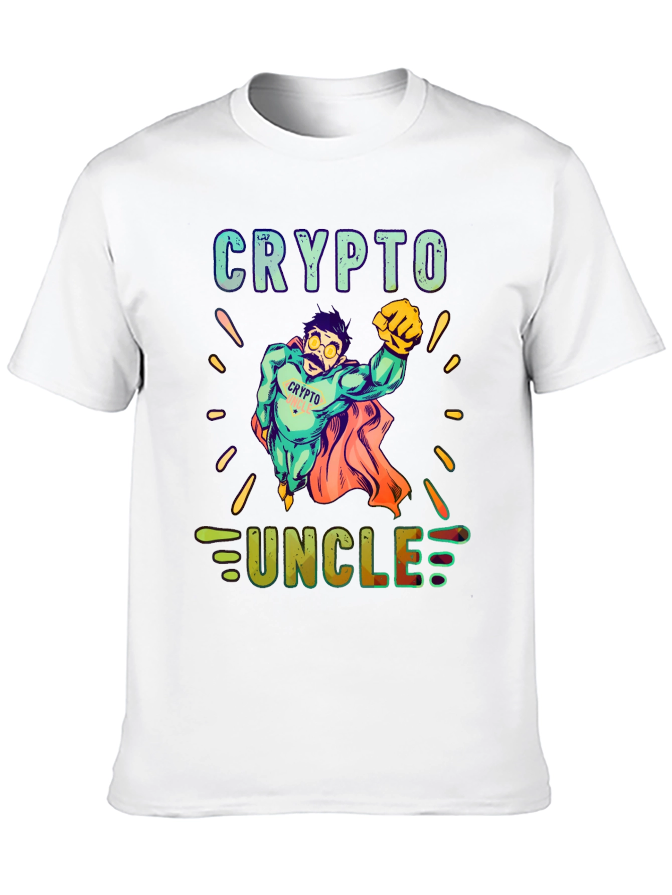 Crypto Uncle T-Shirt - Superhero Design