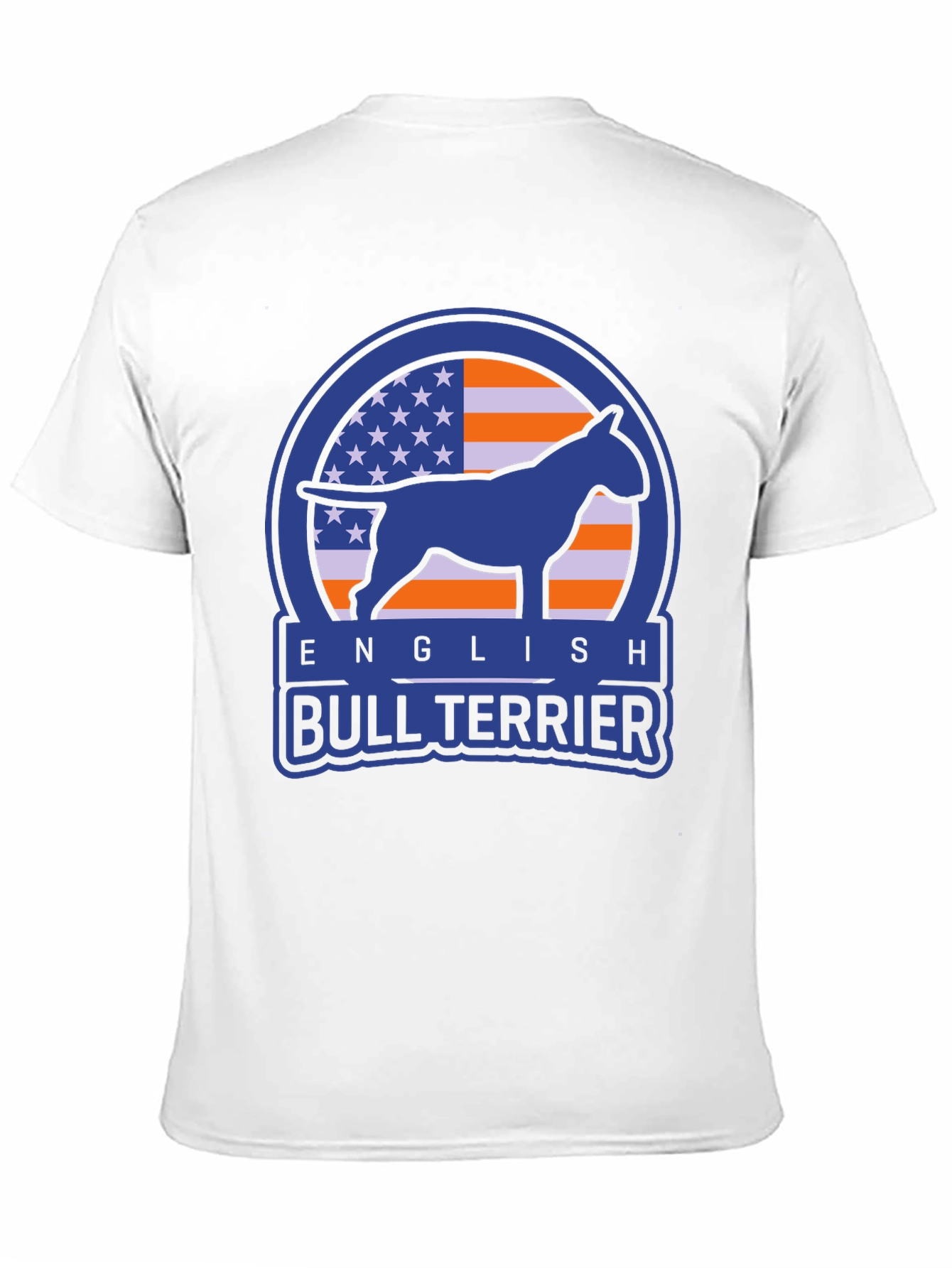 English Bull Terrier USA Flag Graphic T-Shirt