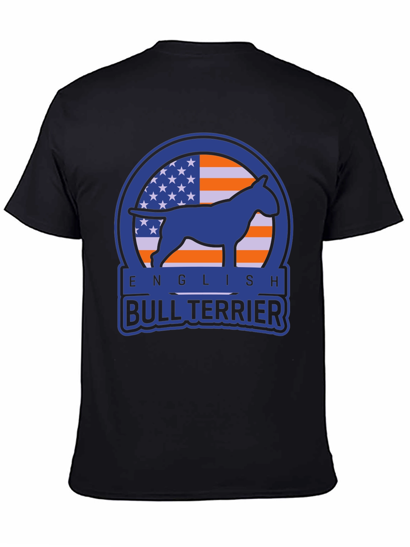 English Bull Terrier USA Flag Graphic T-Shirt