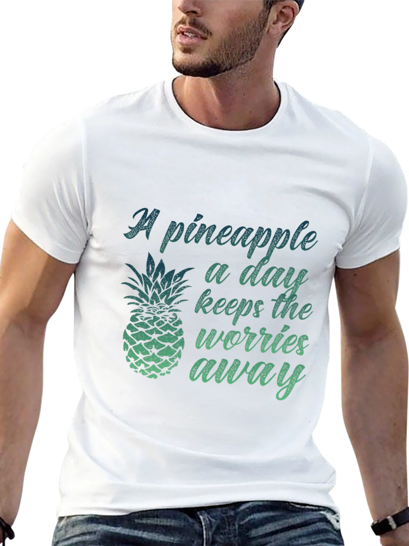 Pineapple A Day Graphic Tee - Tropical Vibes