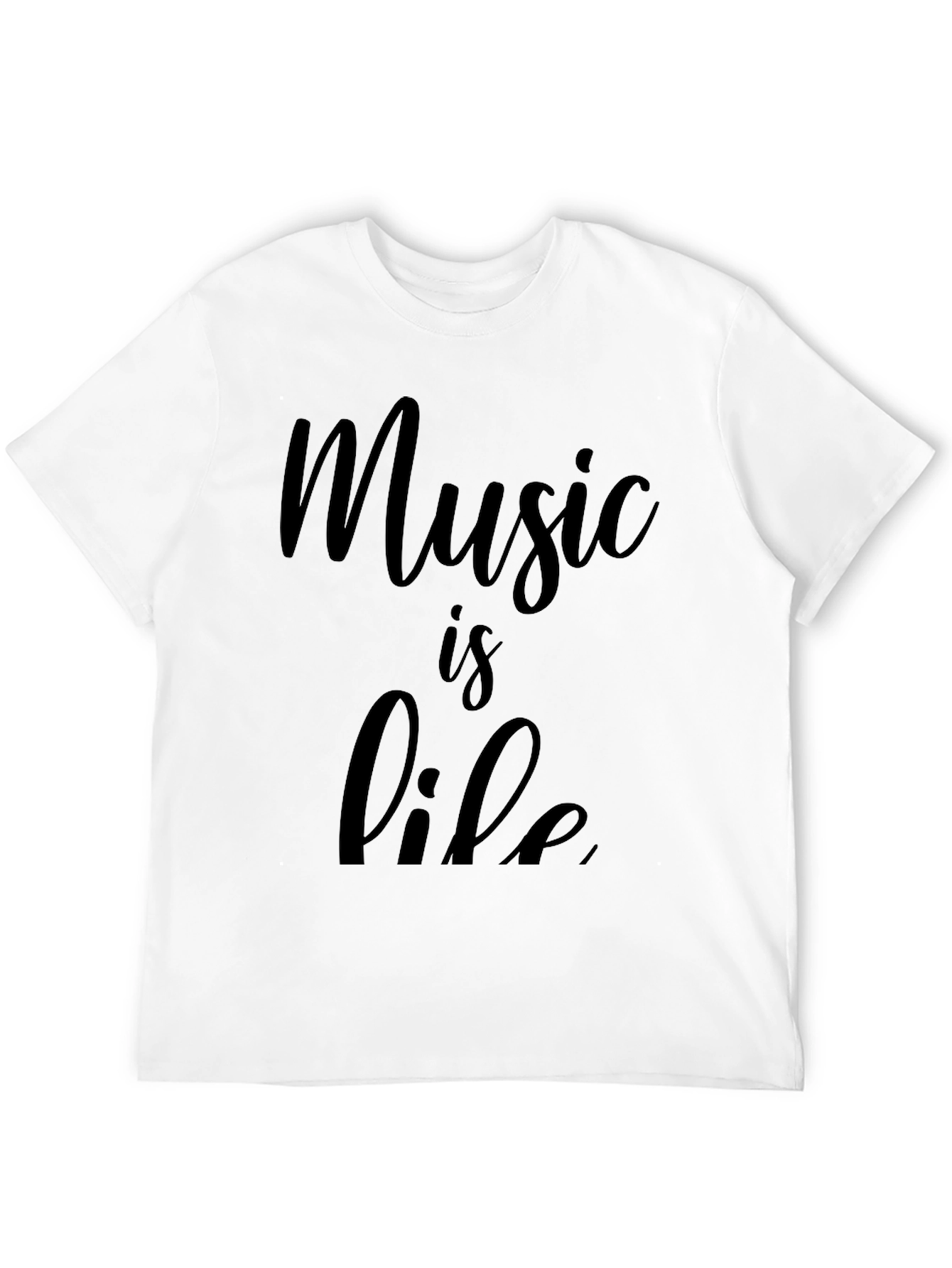 Music is Life Graphic Tee - Black T-Shirt