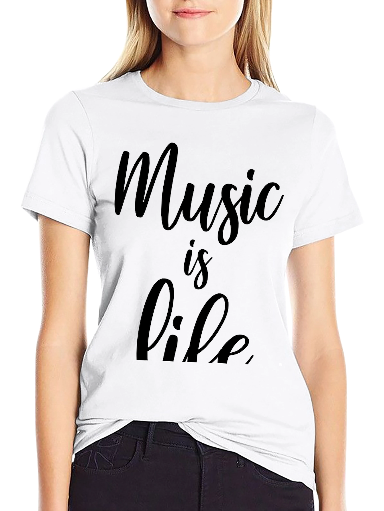 Music is Life Graphic Tee - Black T-Shirt