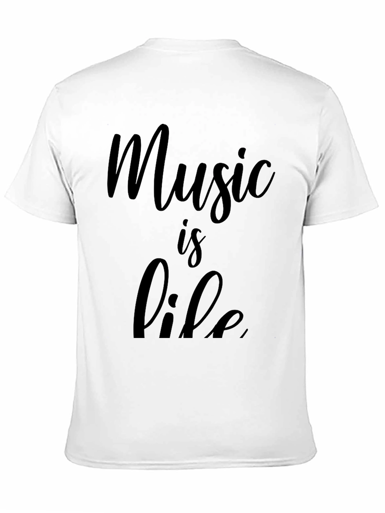 Music is Life Graphic Tee - Black T-Shirt