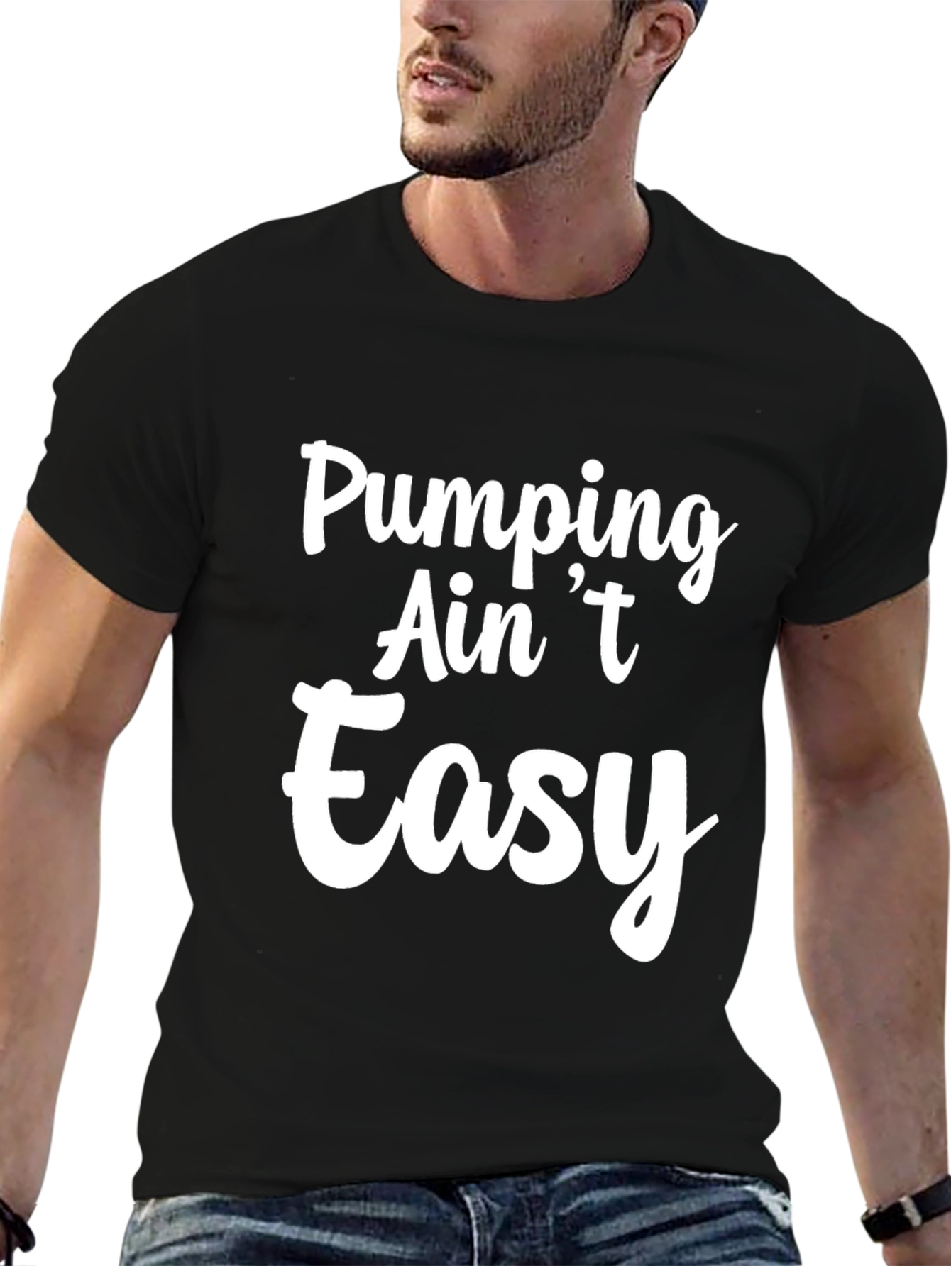 Pumping Aint Easy Graphic Tee - Black T-Shirt