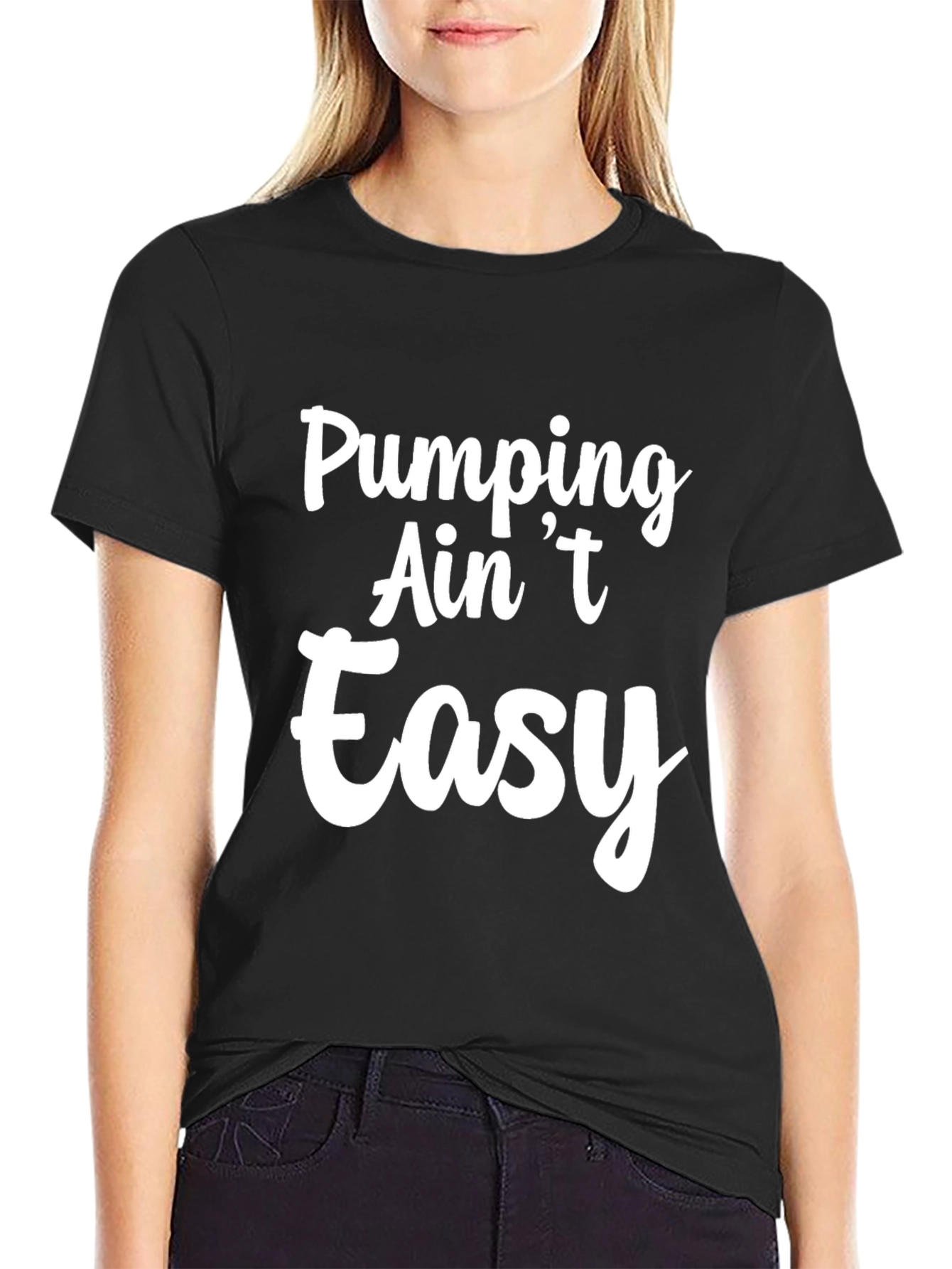 Pumping Aint Easy Graphic Tee - Black T-Shirt