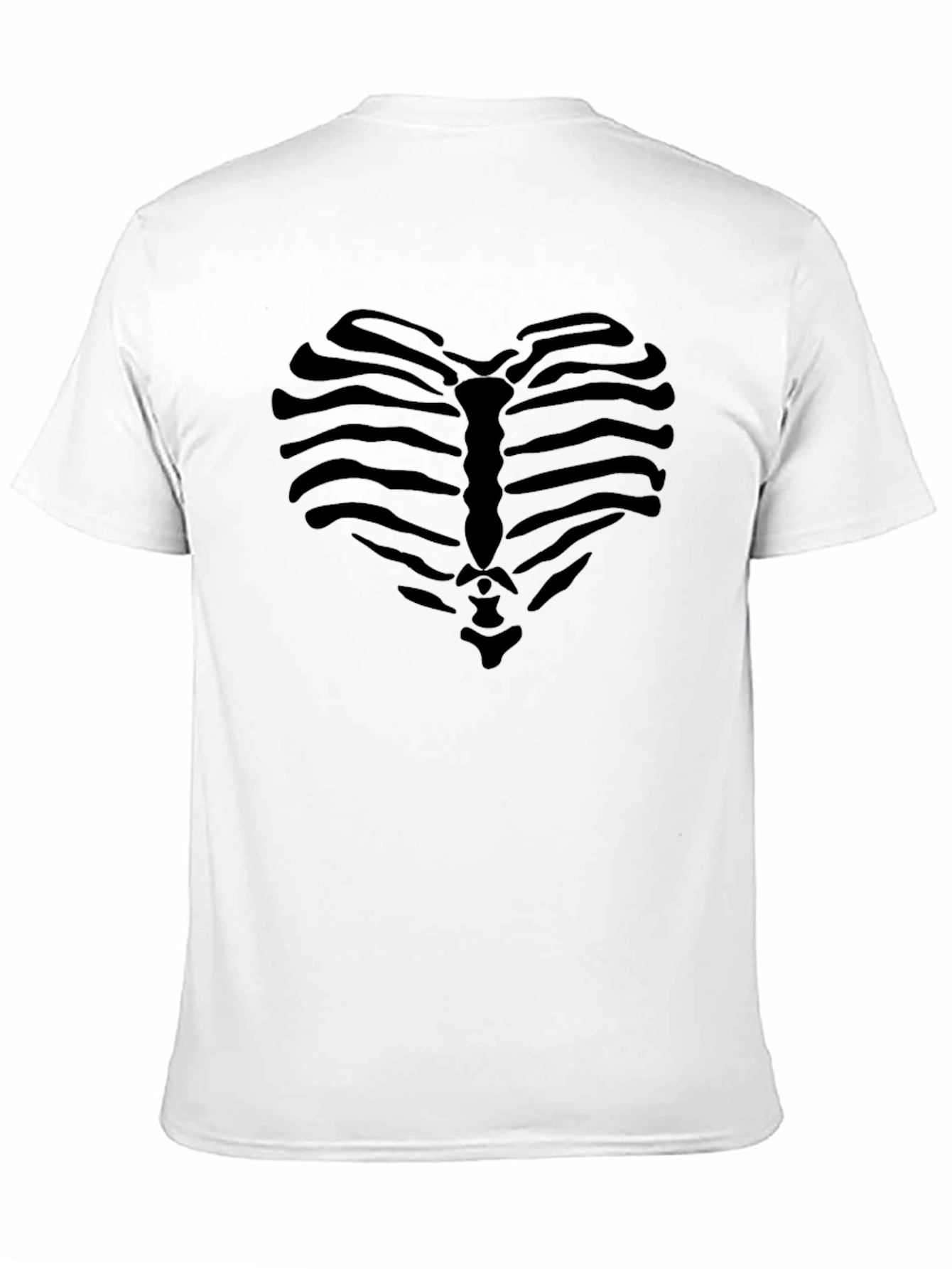 Heart Ribcage Graphic T-Shirt - Black