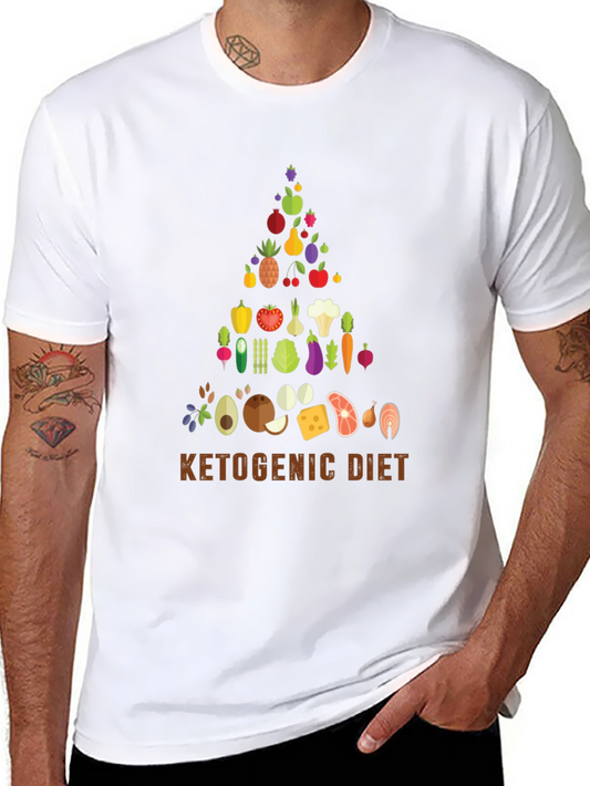 Ketogenic Diet T-Shirt - Keto Food Pyramid Tee
