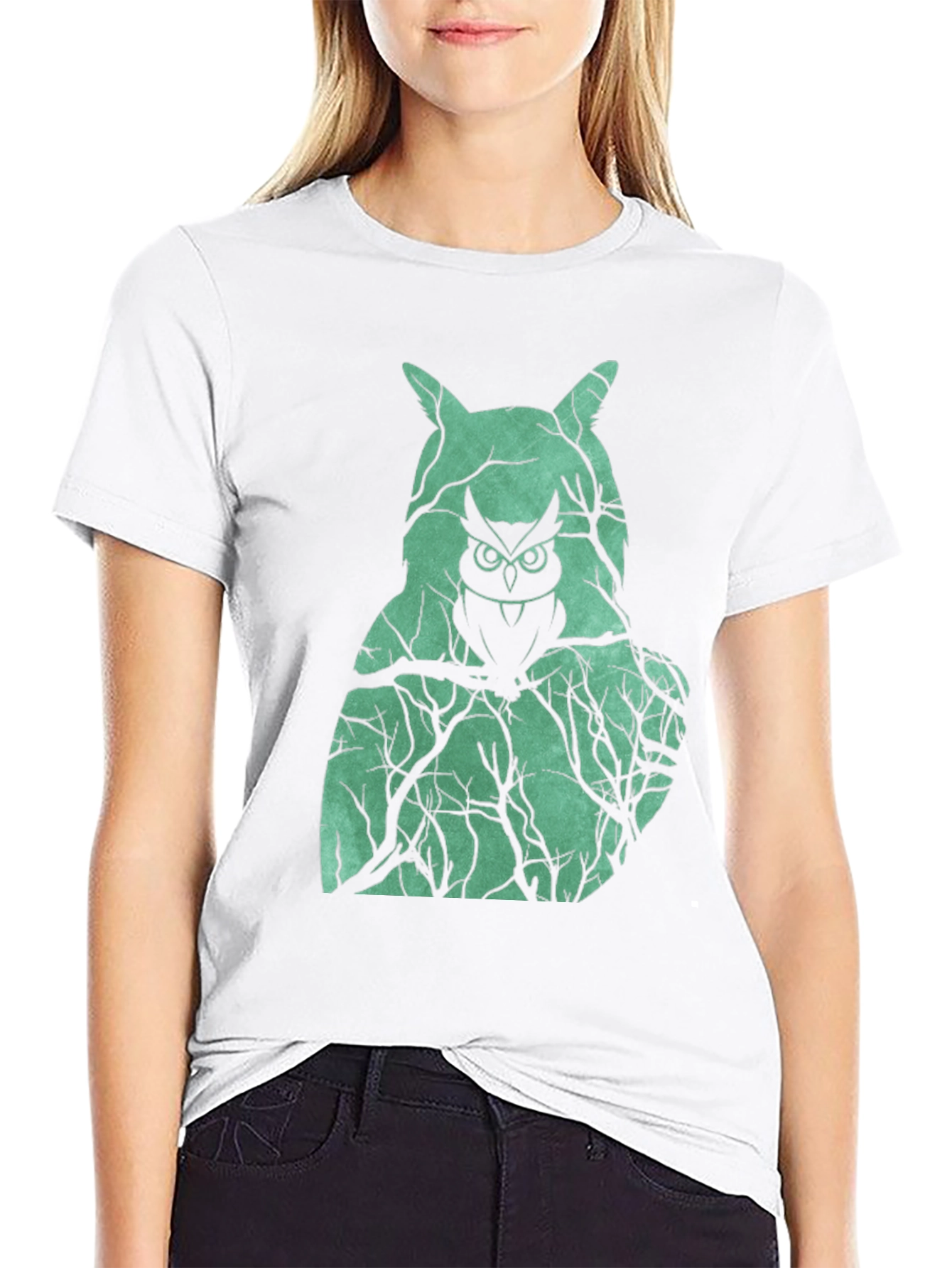 Owl Forest Graphic Tee - Unique Nature Design
